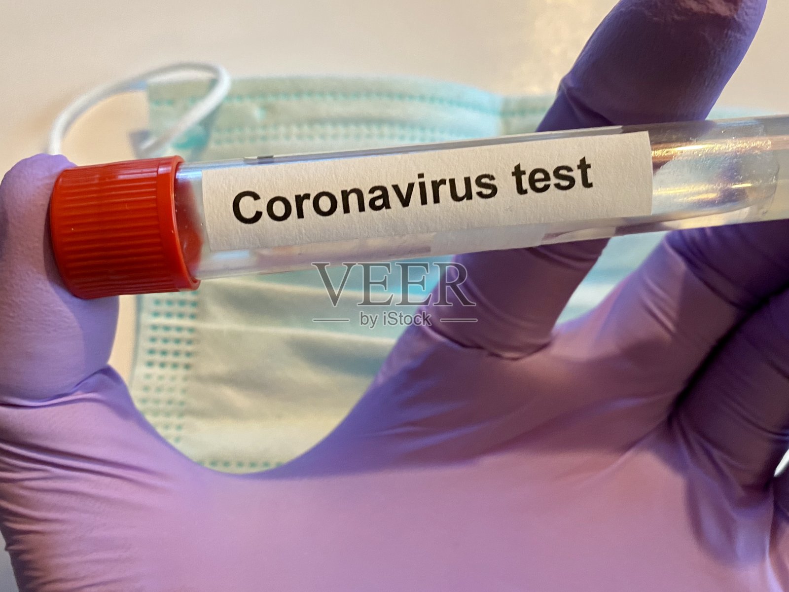 COVID-19冠状病毒试管照片摄影图片