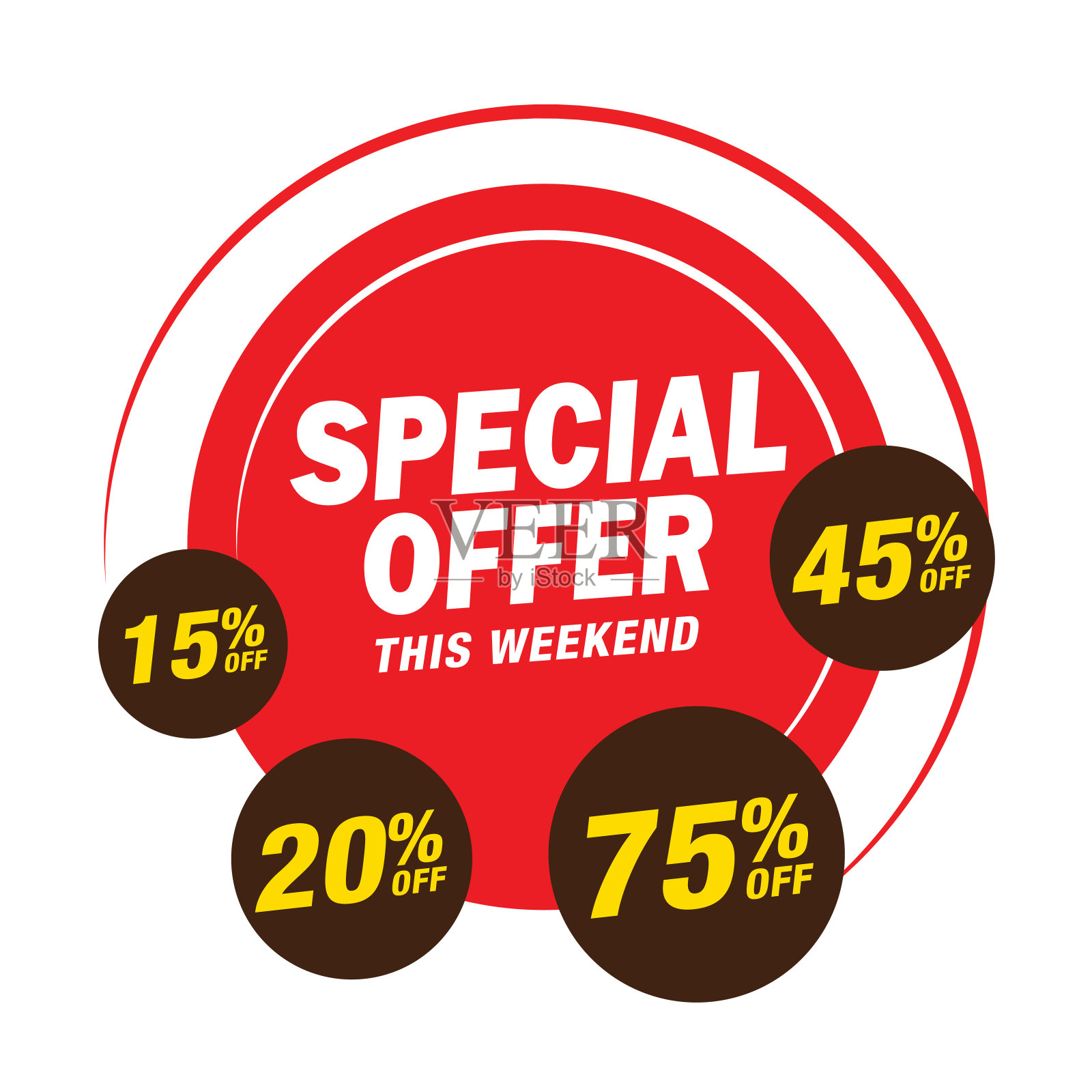 销售和特别优惠标签，价格标签，销售标签，横幅，矢量插图。设计模板素材