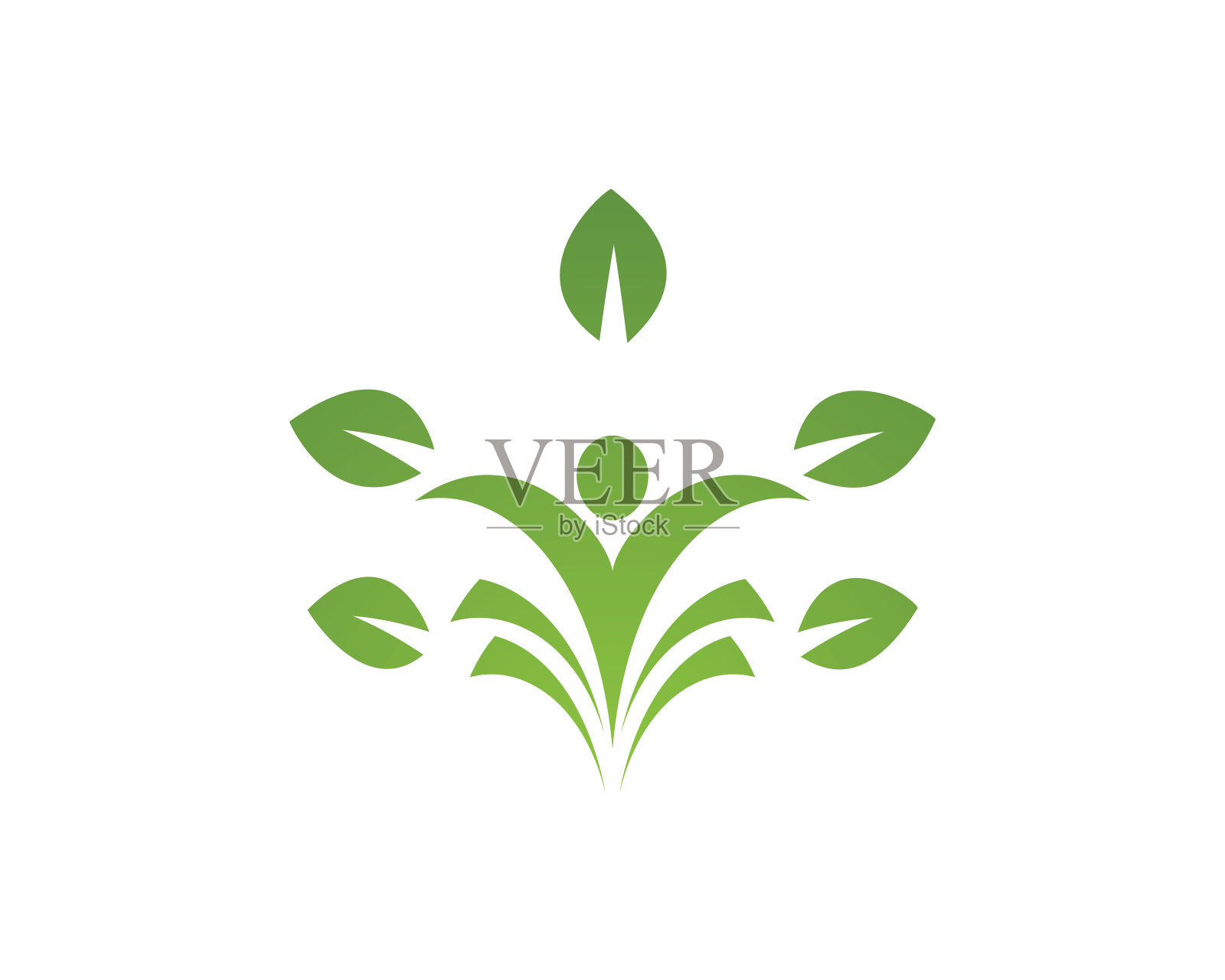 叶子符号矢量图标图标素材