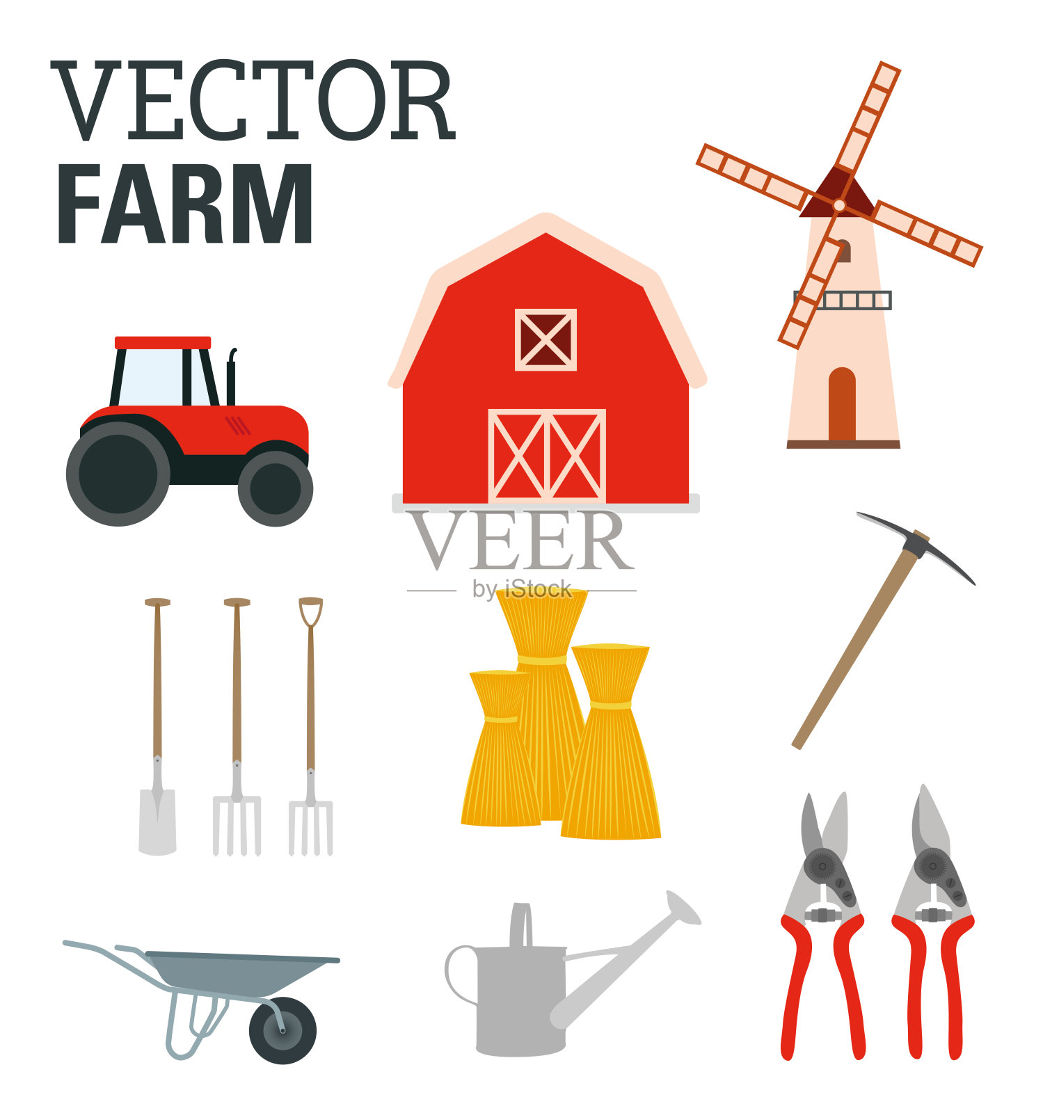矢量农场图标集设计元素图片