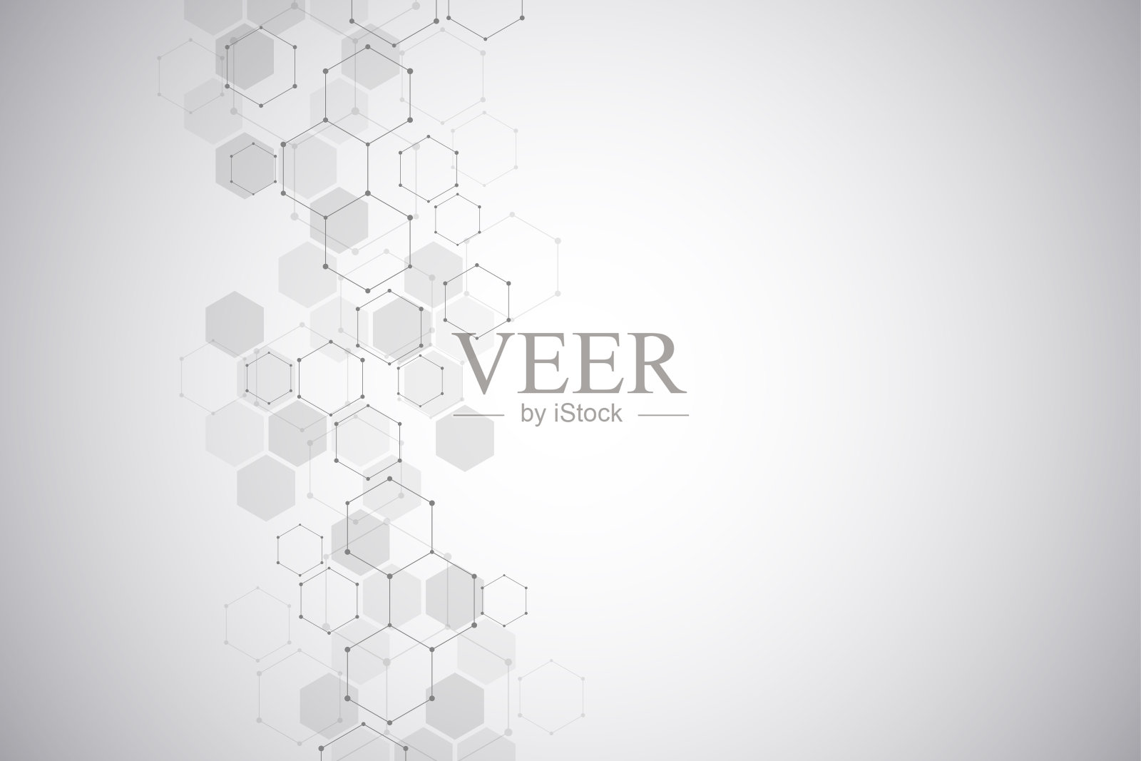 分子结构的背景。分子DNA的抽象背景。具有六边形的几何形状插画图片素材