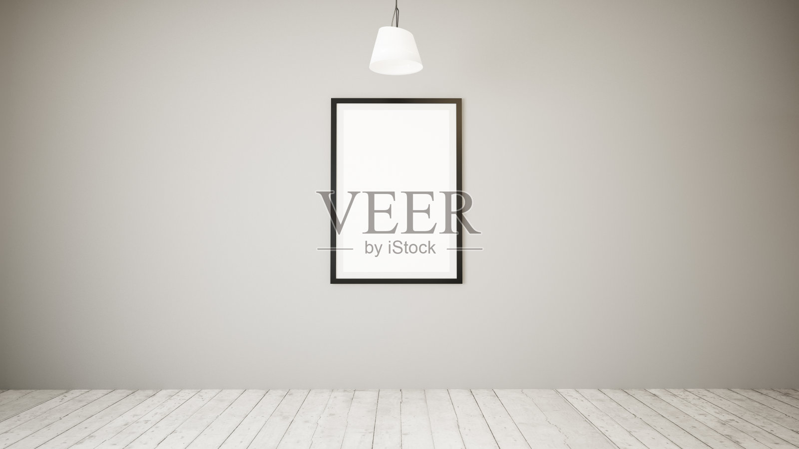 最小画廊上的白色框架照片摄影图片