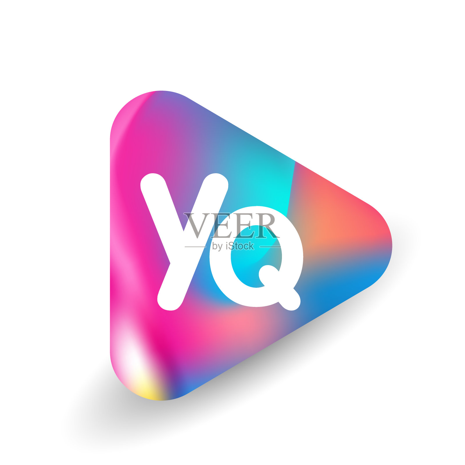 输入三角形和彩色背景插画图片素材