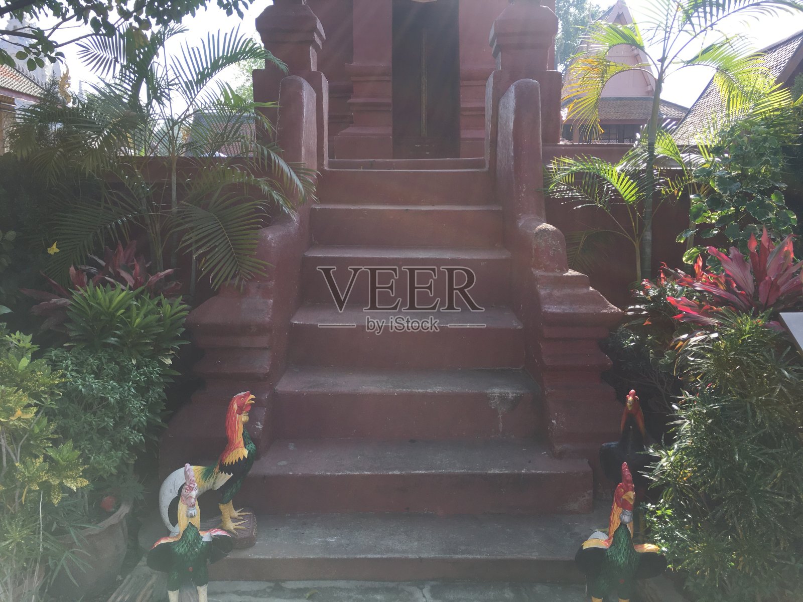 通往寺庙的楼梯照片摄影图片