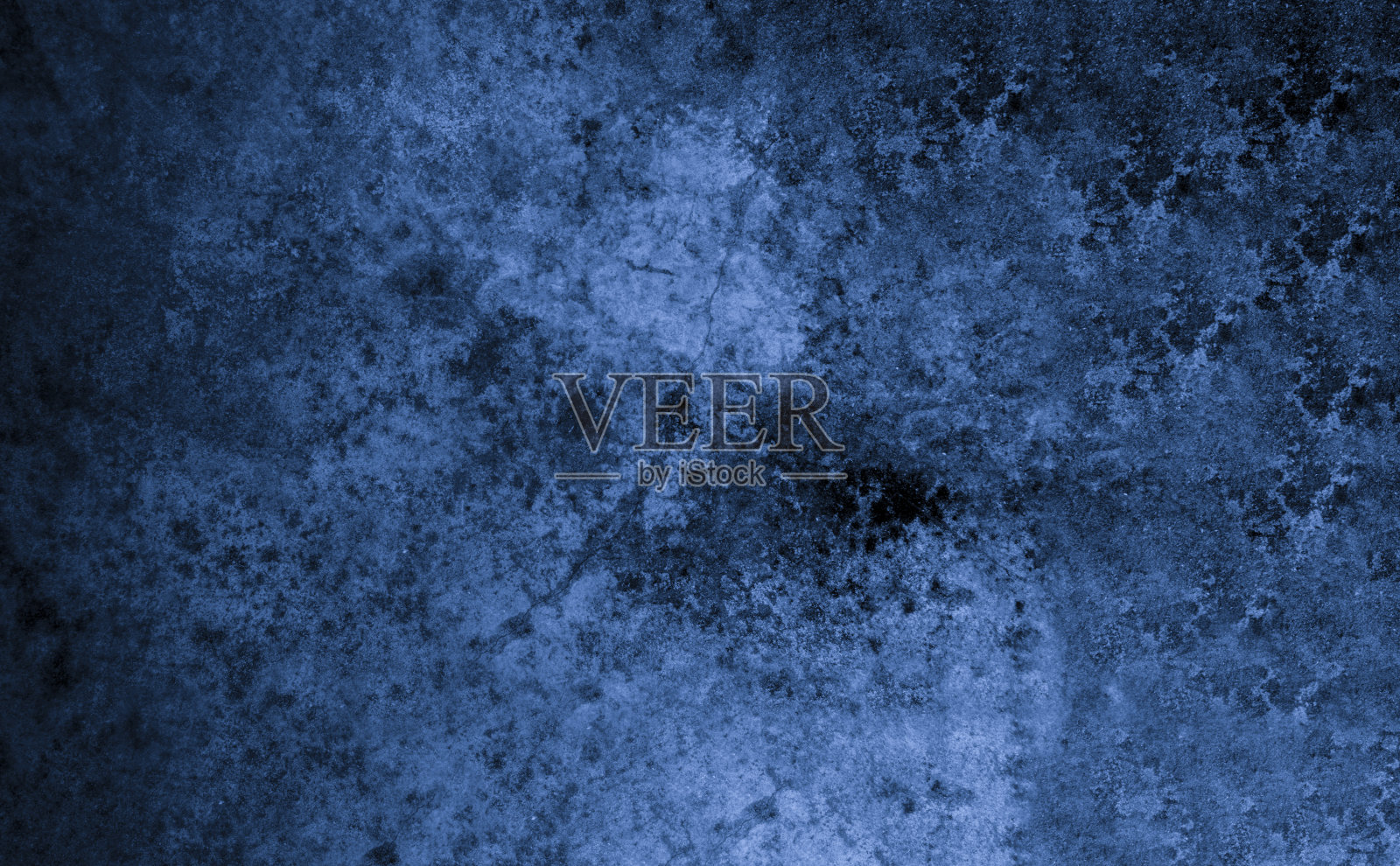老墙图案纹理水泥蓝色深色抽象蓝色设计是浅与黑色梯度背景。照片摄影图片