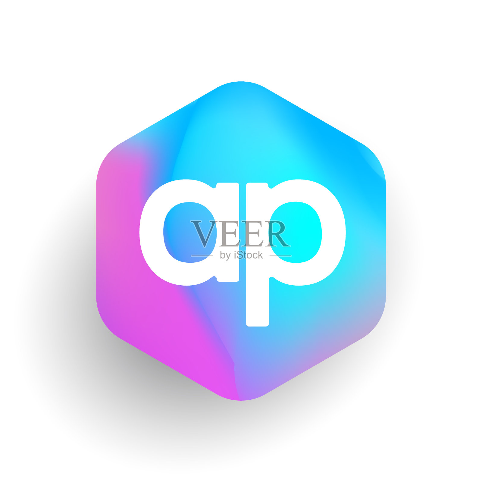 六角形和彩色背景插画图片素材