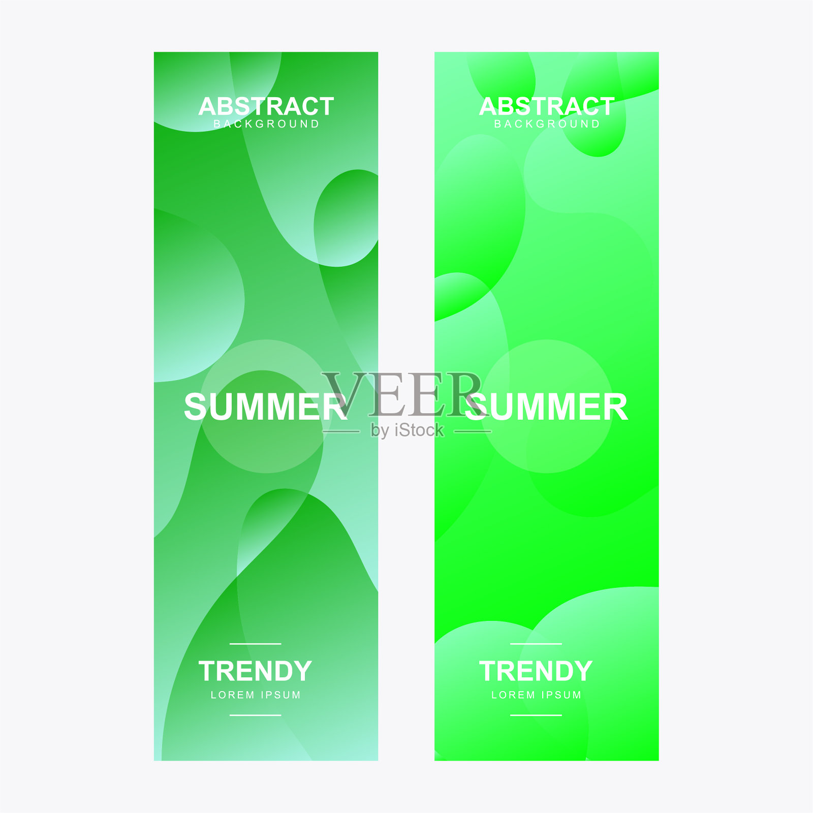 垂直的旗帜。具有现代时尚的造型。抽象程式化全息海报设计模板。插画图片素材