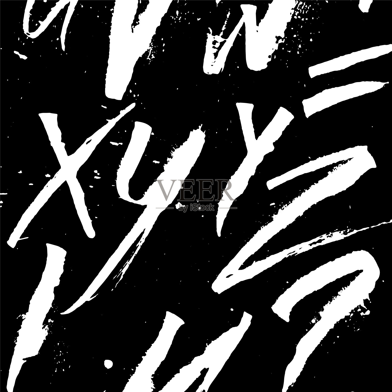 未来书法字母背景。黑色和白色。Colapen画插画图片素材