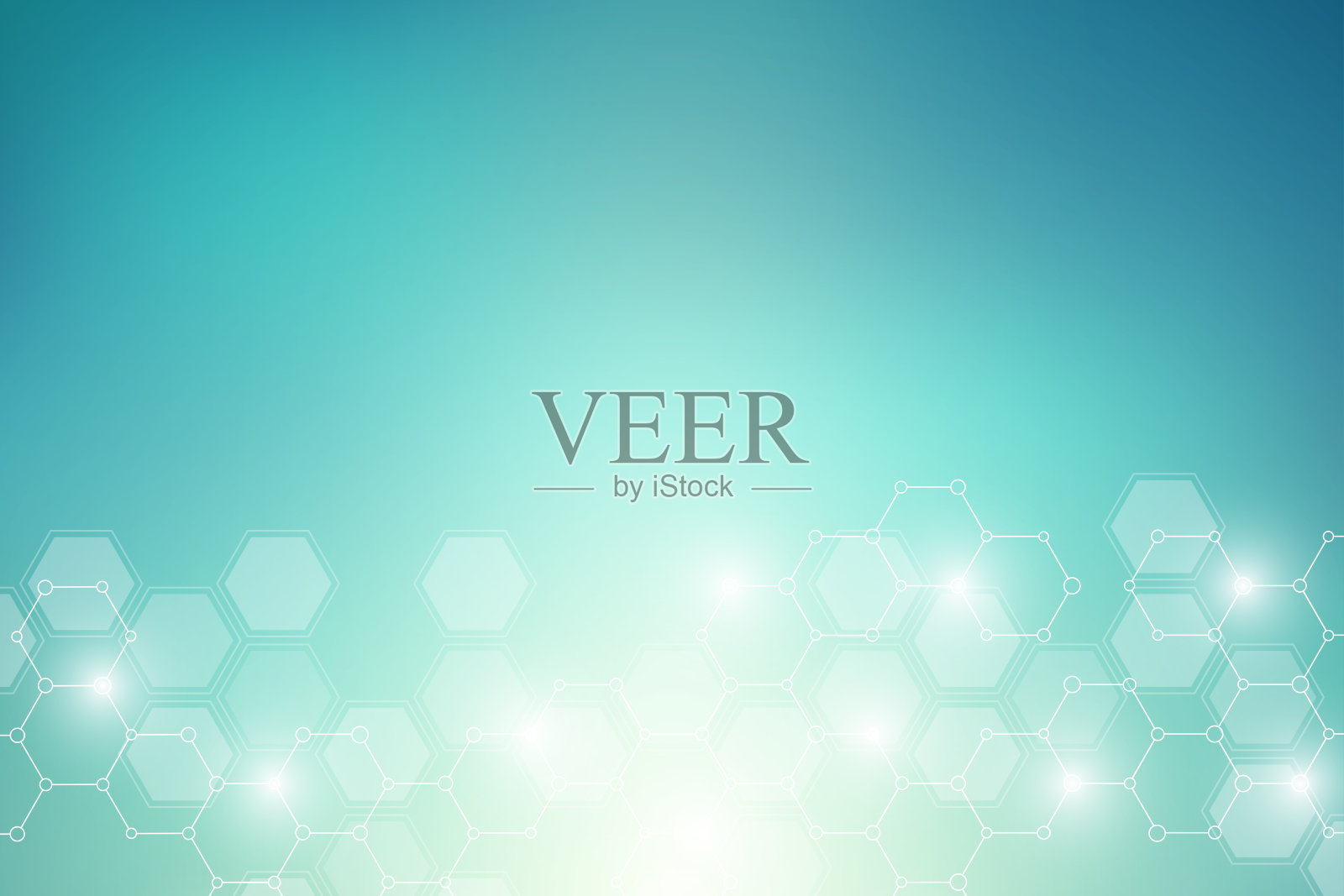 分子结构的背景。分子DNA的抽象背景。具有六边形的几何形状插画图片素材