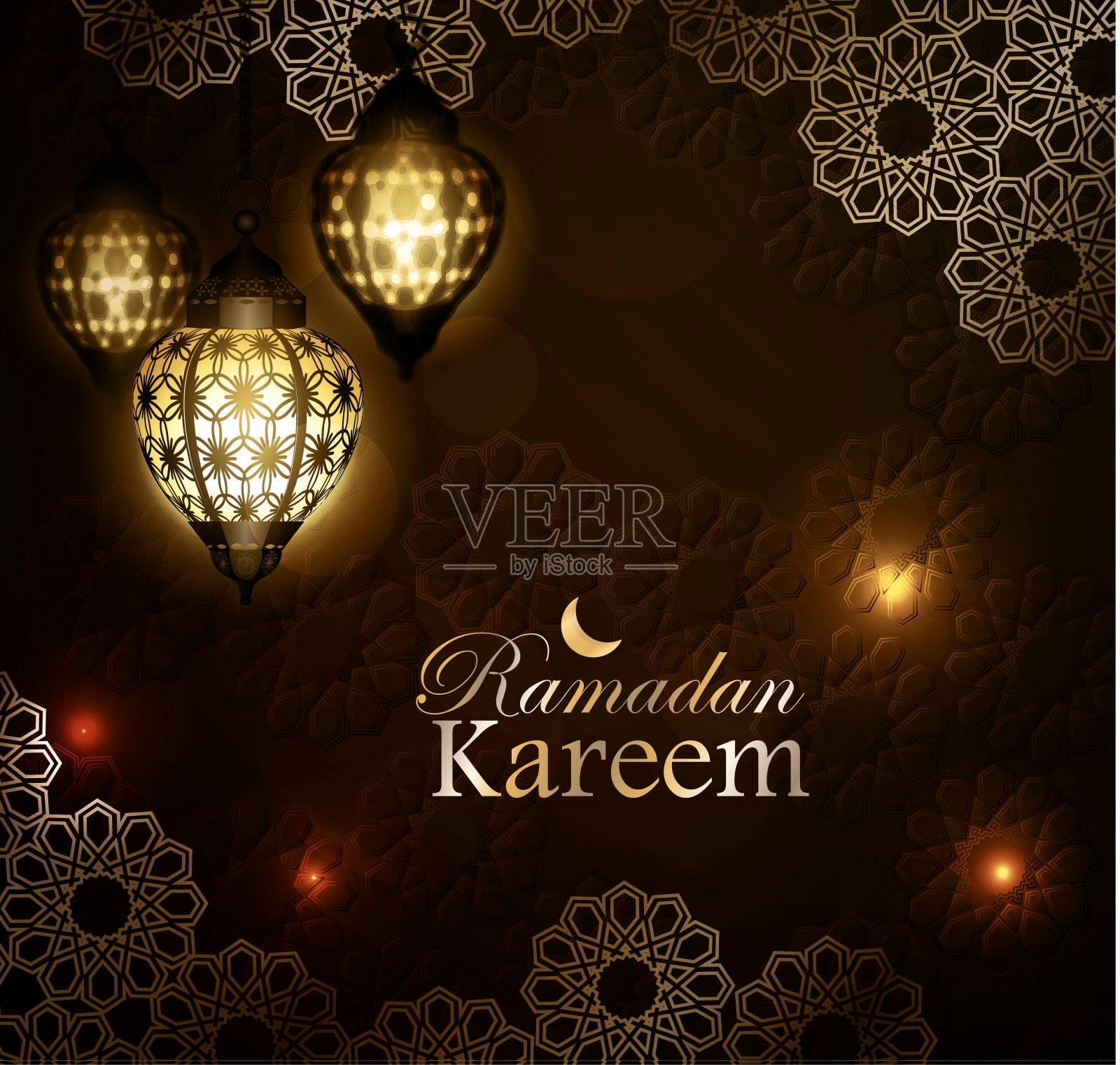 斋月卡里姆，问候背景，eps 10插画图片素材