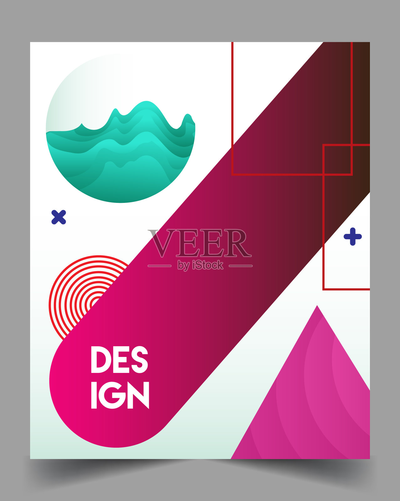 抽象几何图案设计。插画图片素材