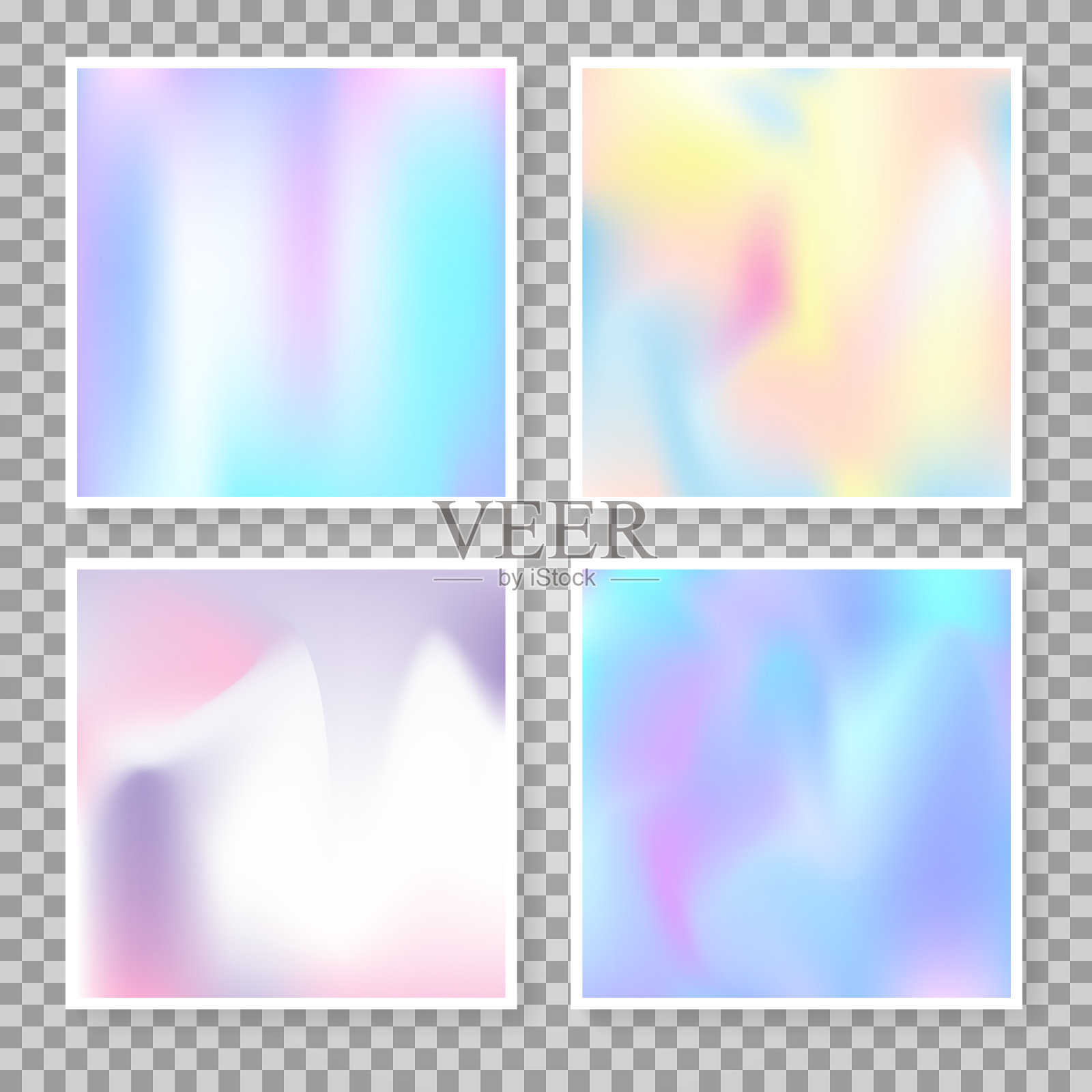 全息抽象背景设置。插画图片素材