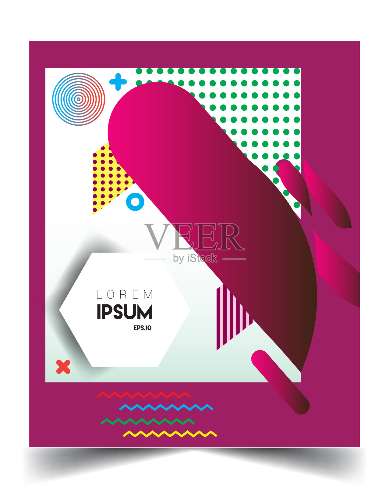 抽象几何图案设计。插画图片素材