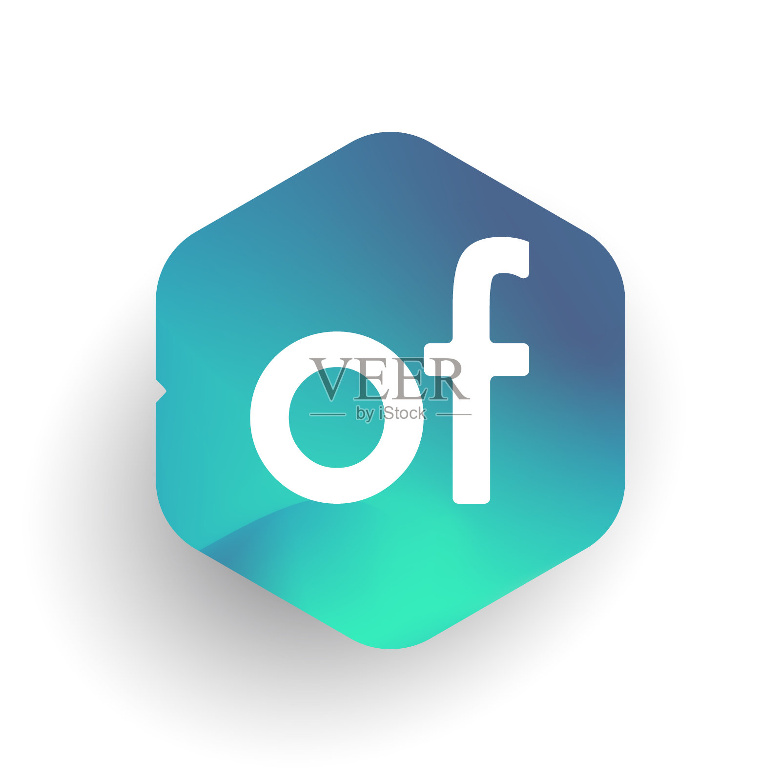 六角形和彩色背景插画图片素材