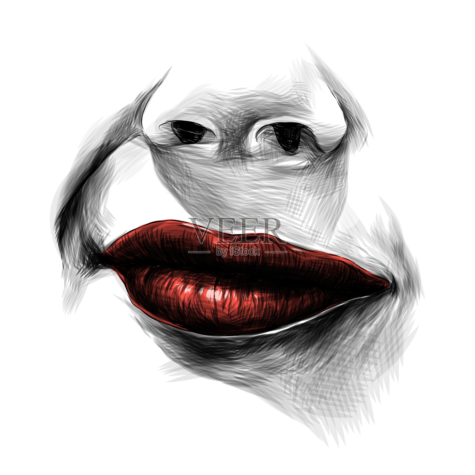 女人的嘴唇设计元素图片