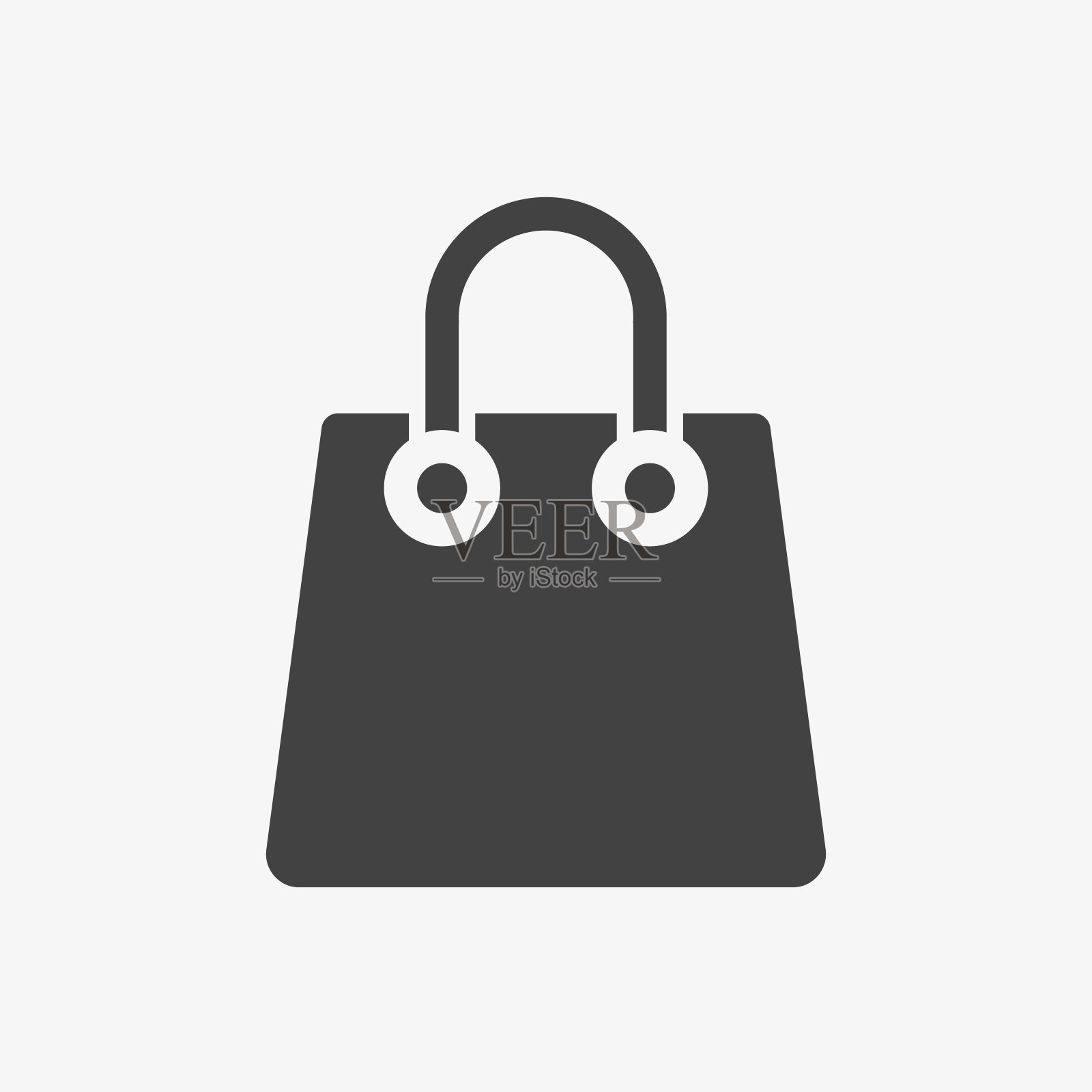 购物袋图标，商业图标。字形,坚实的风格插画图片素材