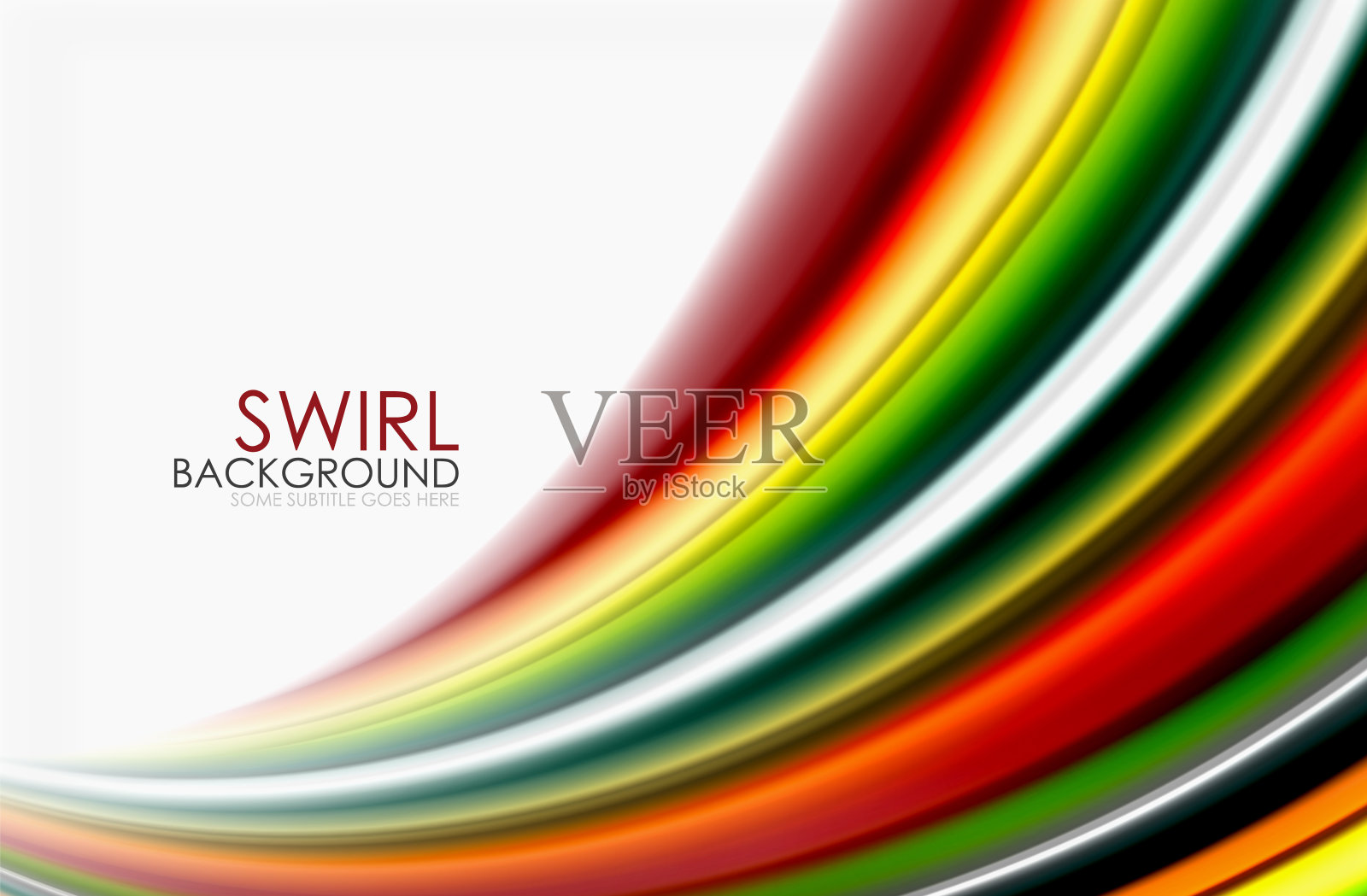 彩虹色波，矢量模糊抽象背景插画图片素材