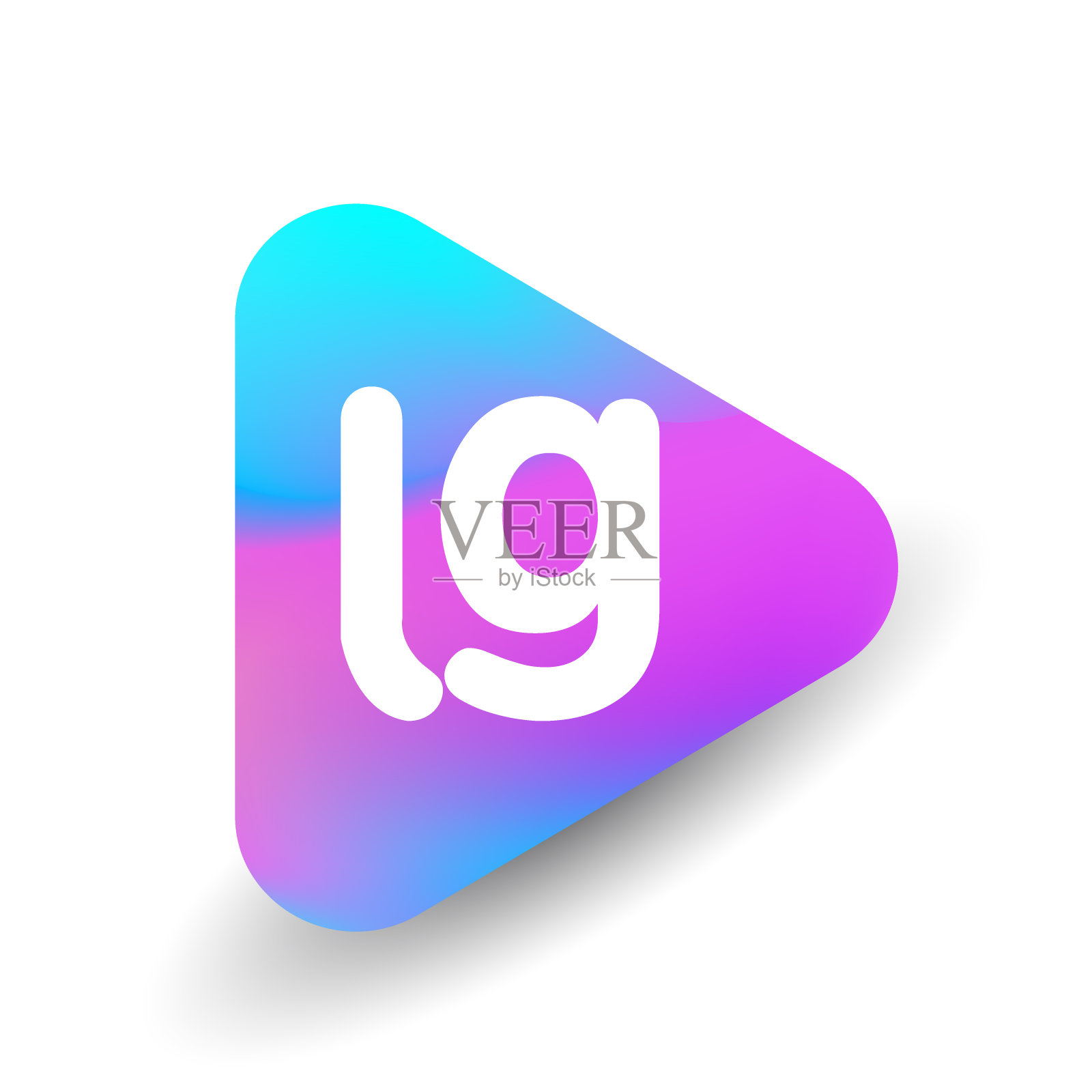 标志类型在三角形形状和彩色的背景插画图片素材