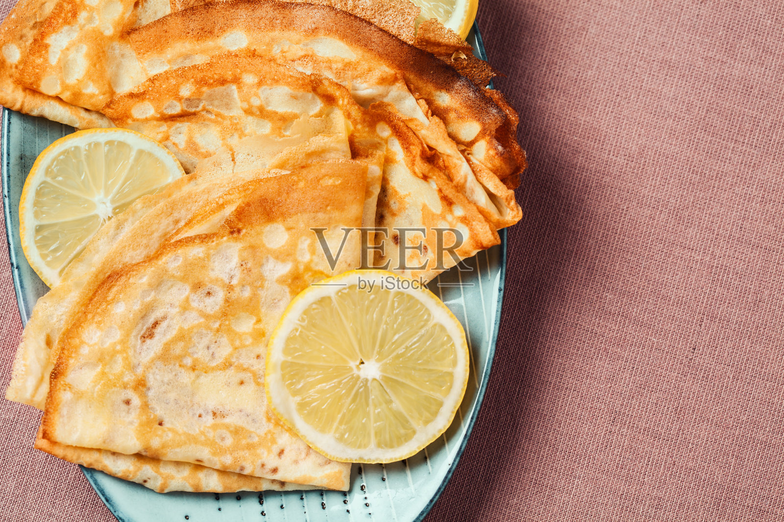 忏悔星期二柠檬煎饼照片摄影图片