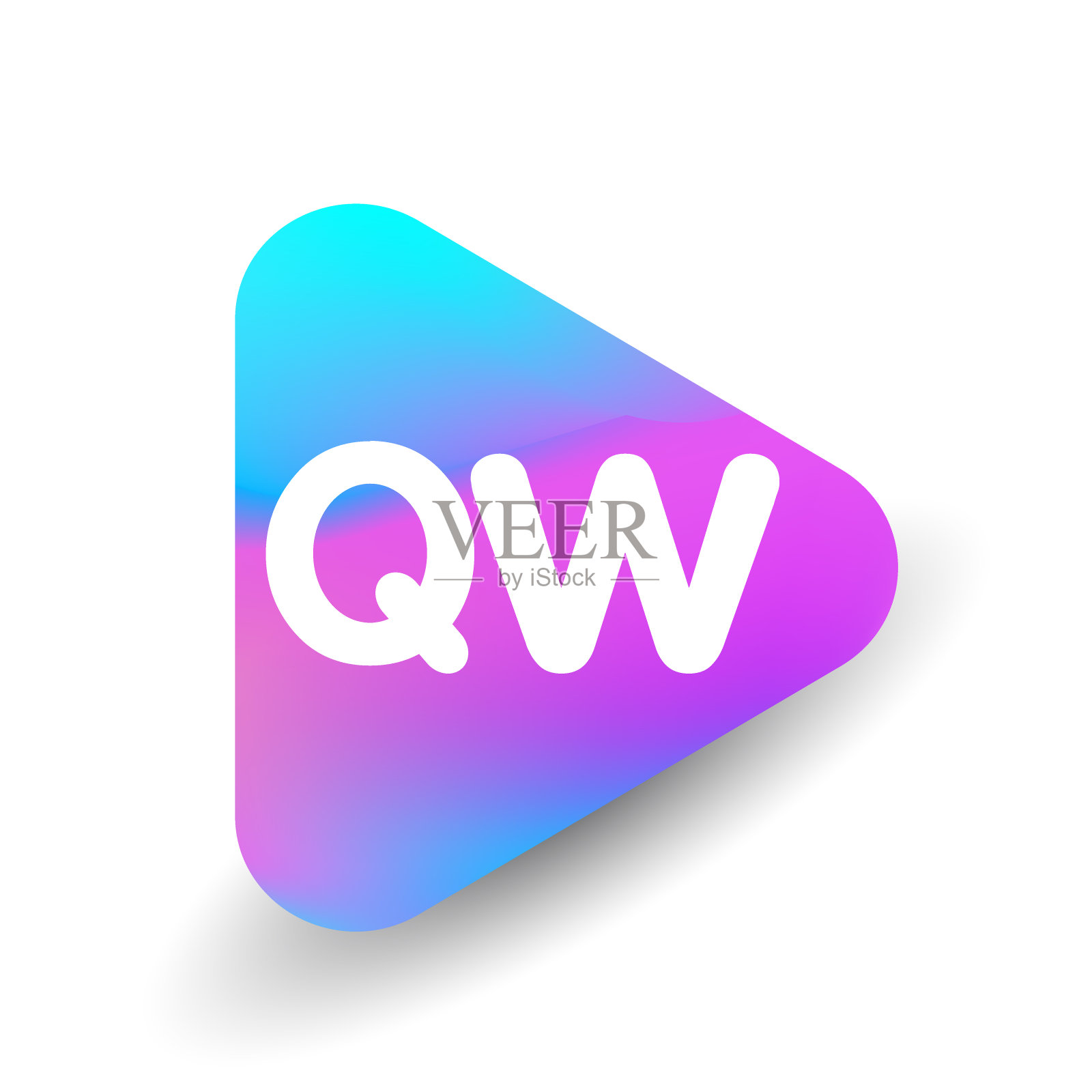 标志类型在三角形形状和彩色的背景插画图片素材