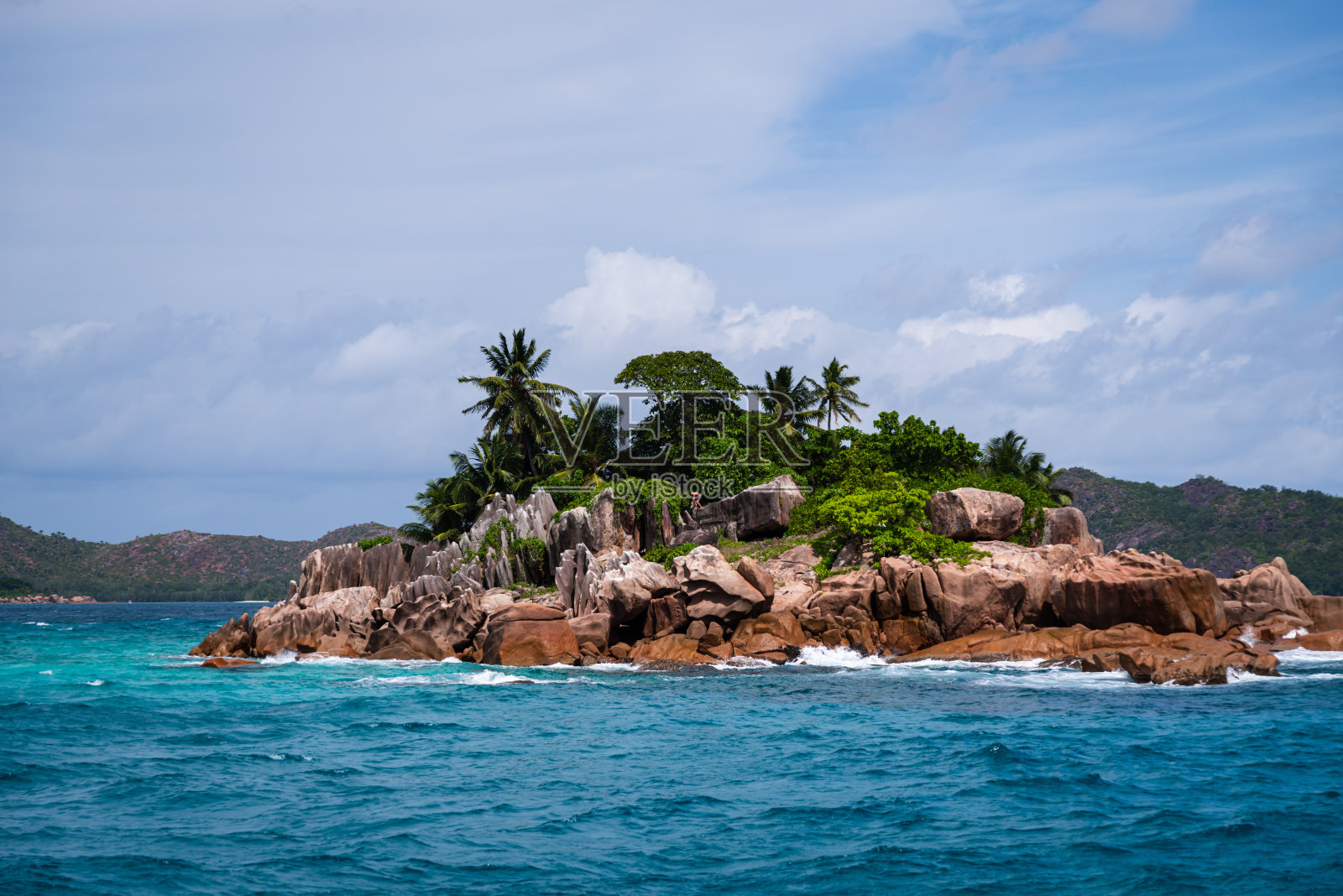 塞舌尔群岛的热带景色照片摄影图片