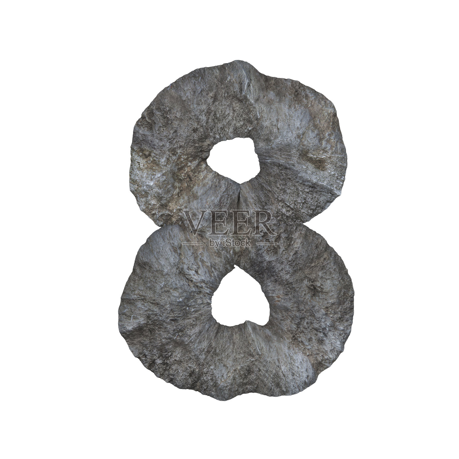 石头字母- 3D渲染照片摄影图片