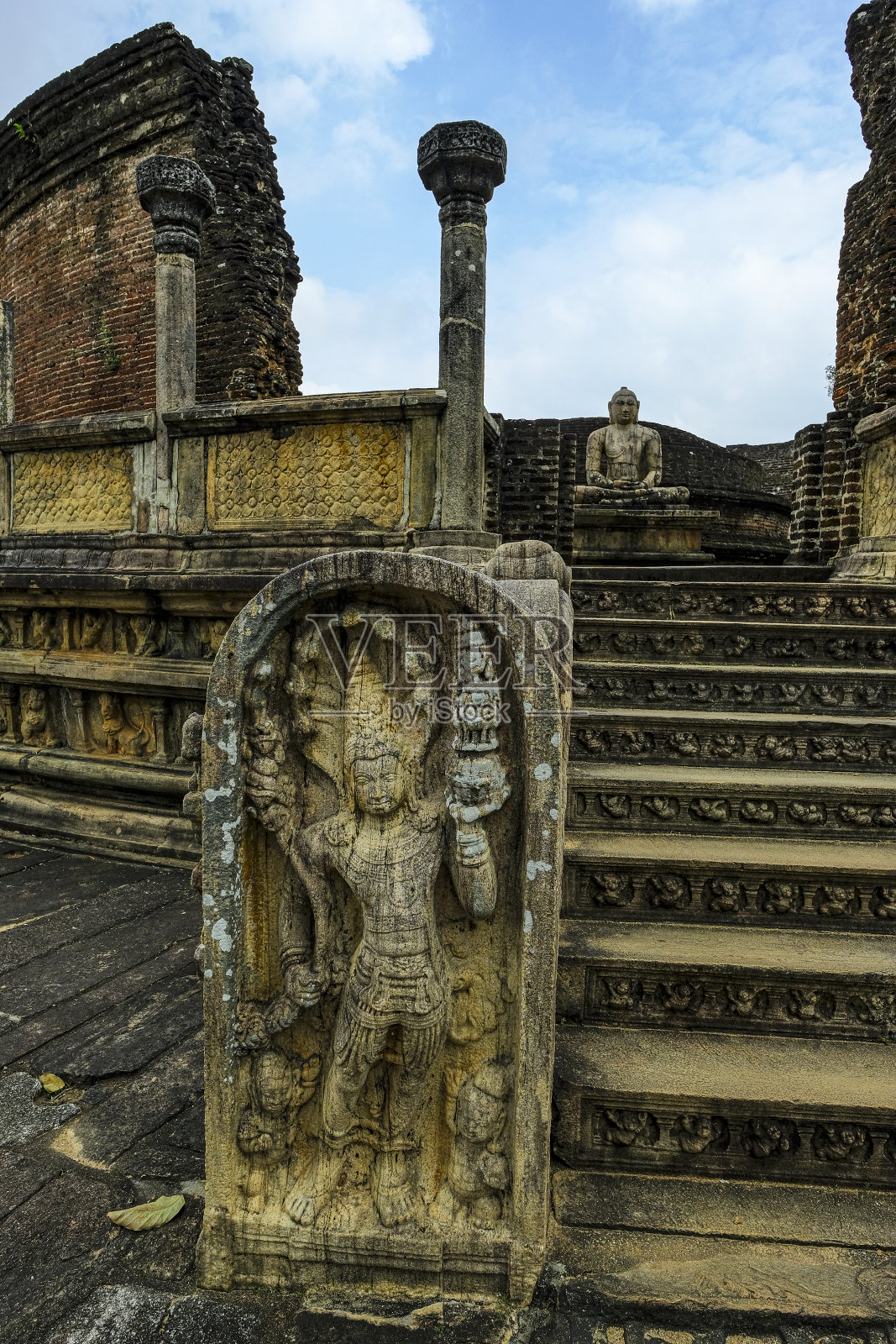 Polonnaruwa在斯里兰卡。照片摄影图片