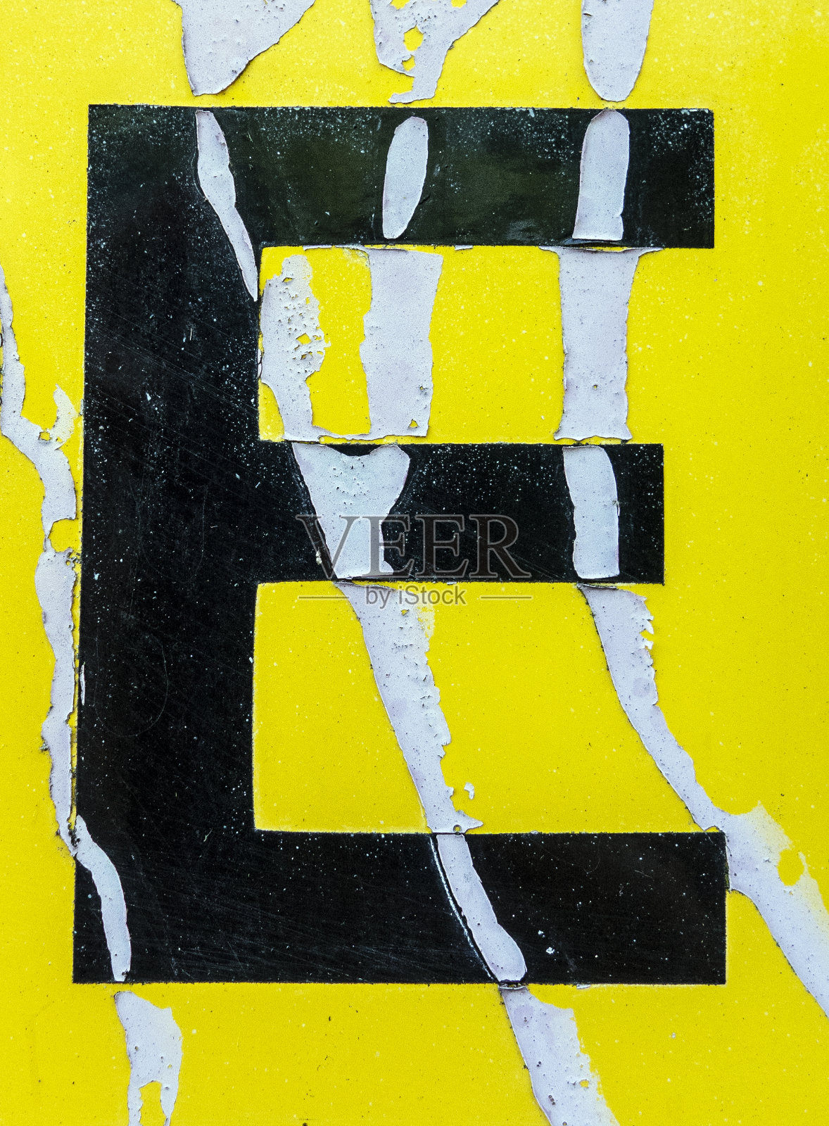 文字措词在破旧的州排版发现字母E照片摄影图片