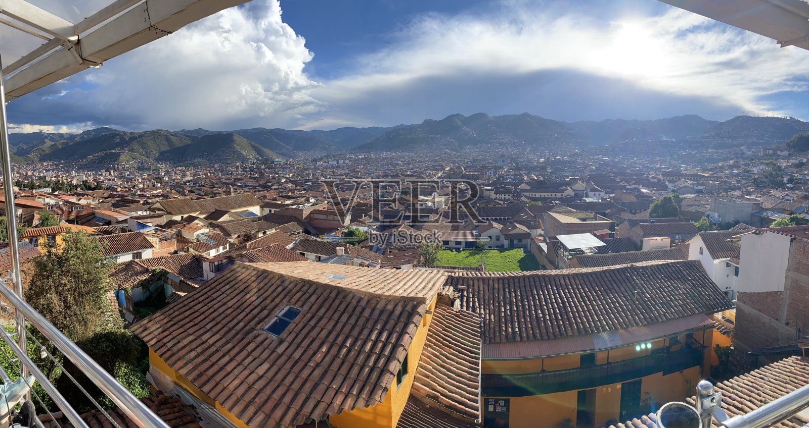 库斯科从上面照片摄影图片