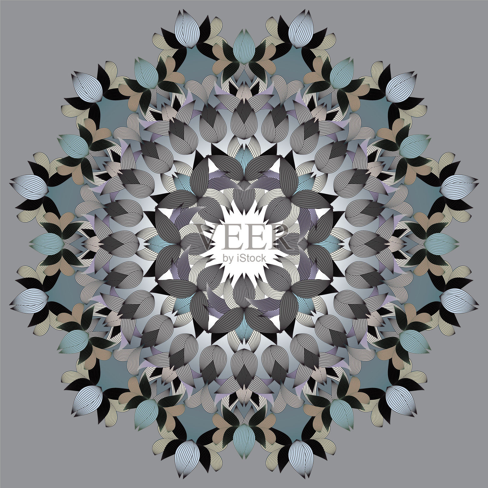 曼陀罗装饰图案插画图片素材