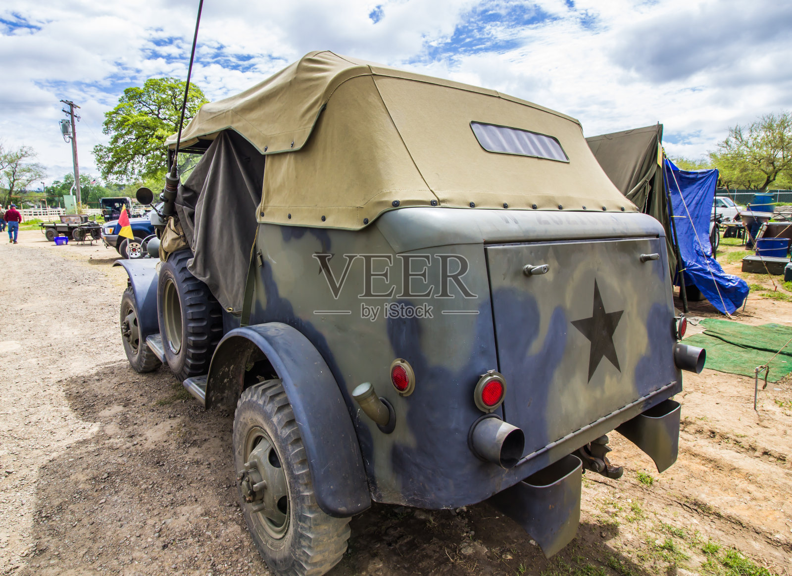 老式指挥车在免费军事活动照片摄影图片