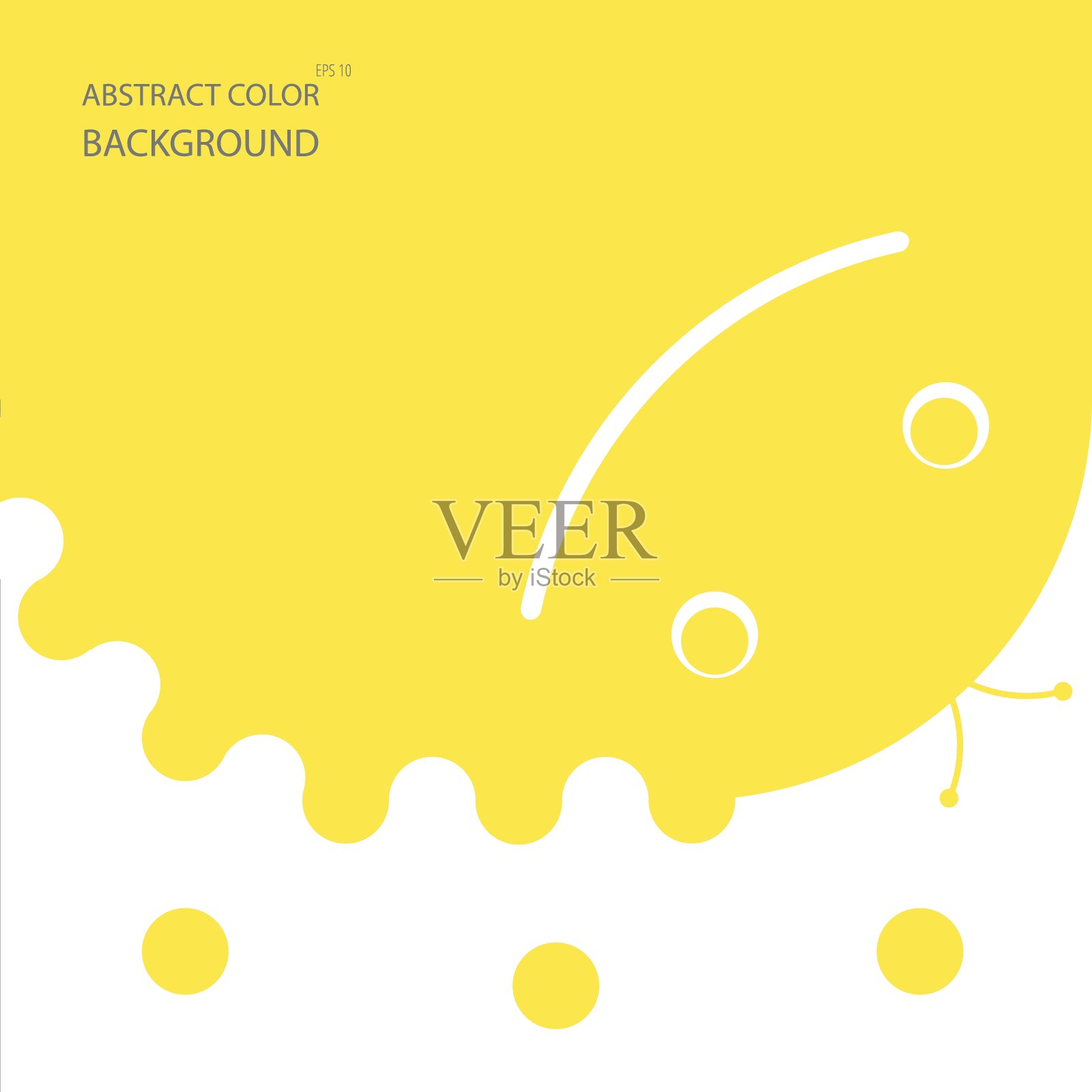 摘要的黄色背景在可爱的卡通。插画图片素材