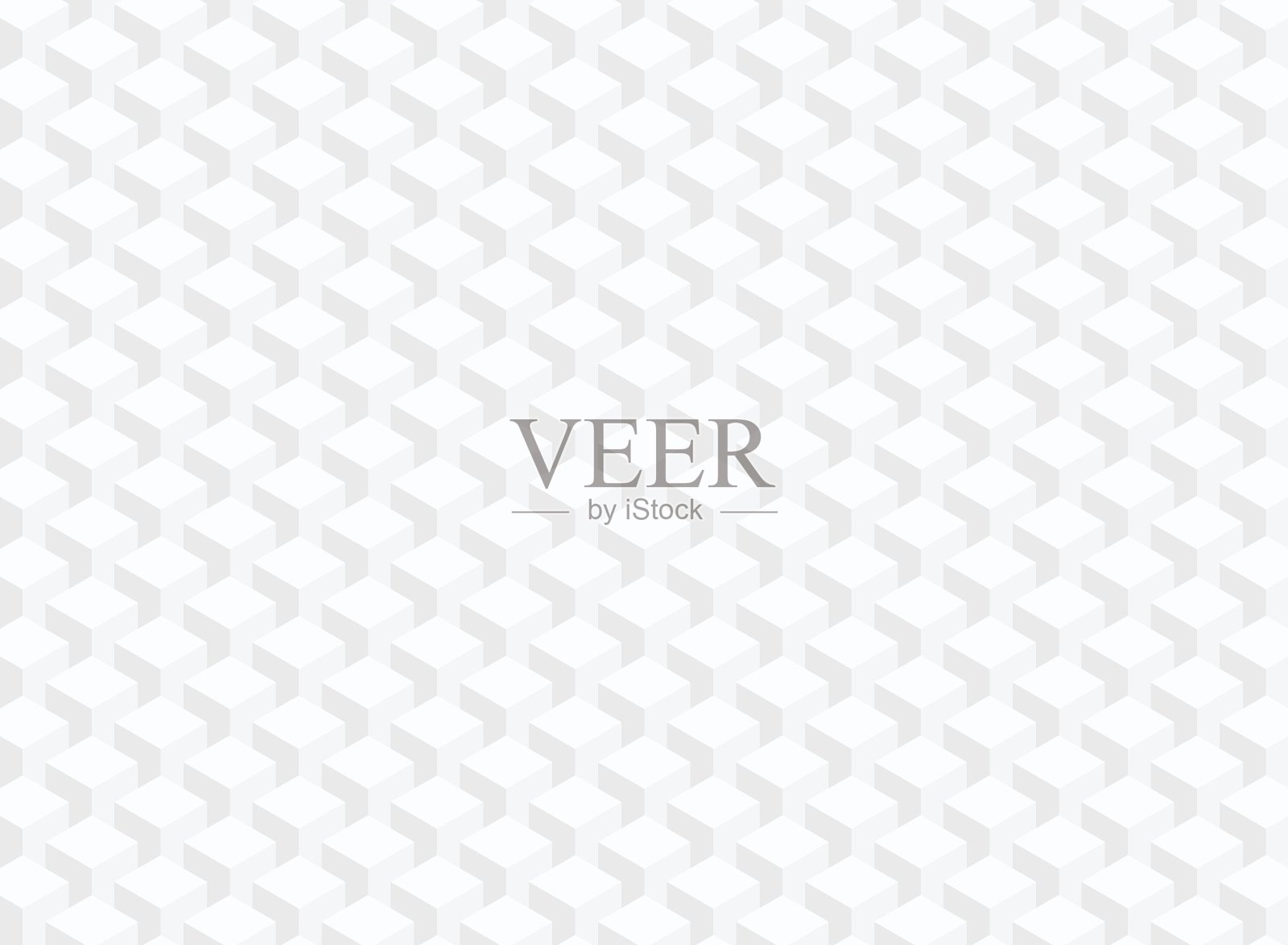 摘要白灰几何立方体图案数据背景。插画图片素材