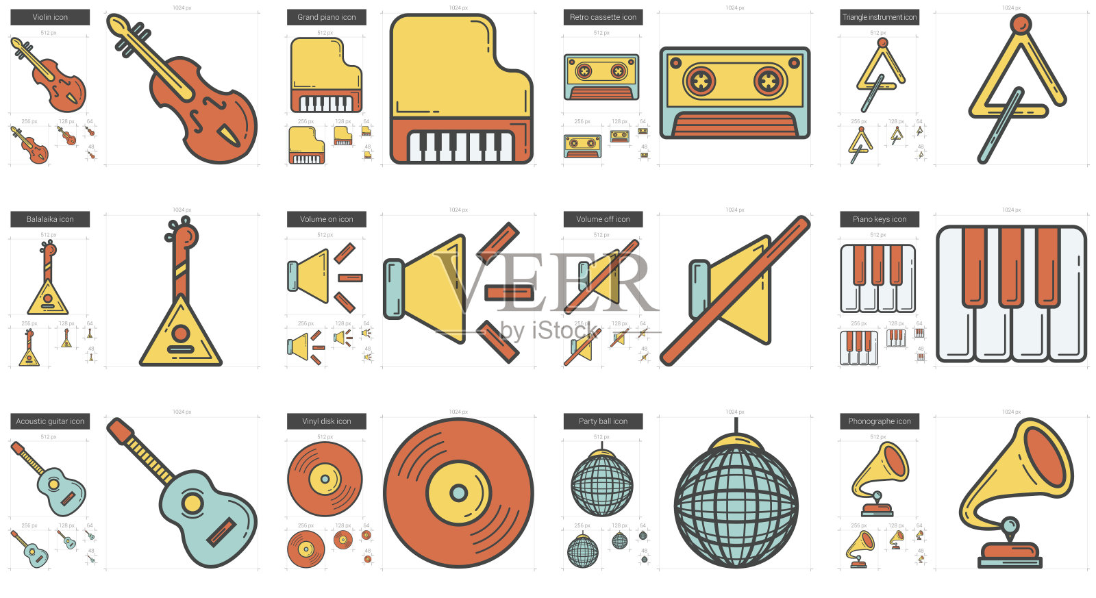 音乐线图标集图标素材