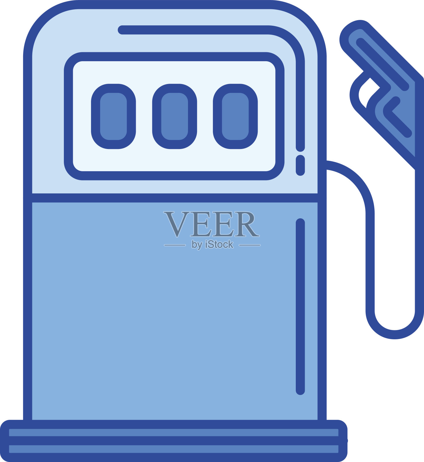 加油站线路图标插画图片素材