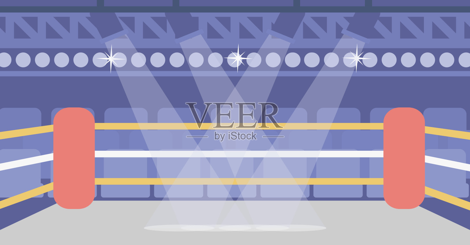 拳击圈的背景插画图片素材