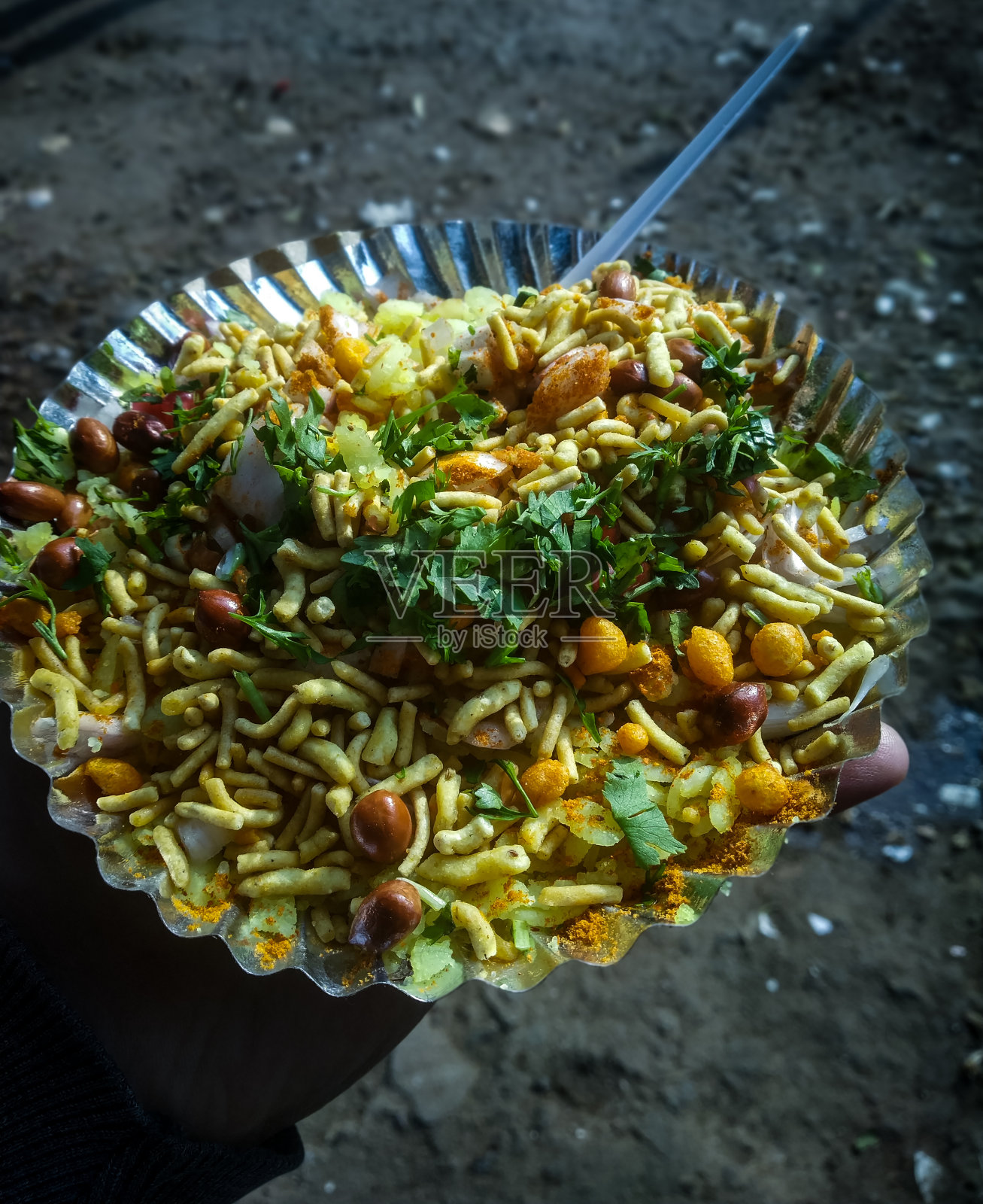 印度波哈，波哈是印度著名的地方食物照片摄影图片