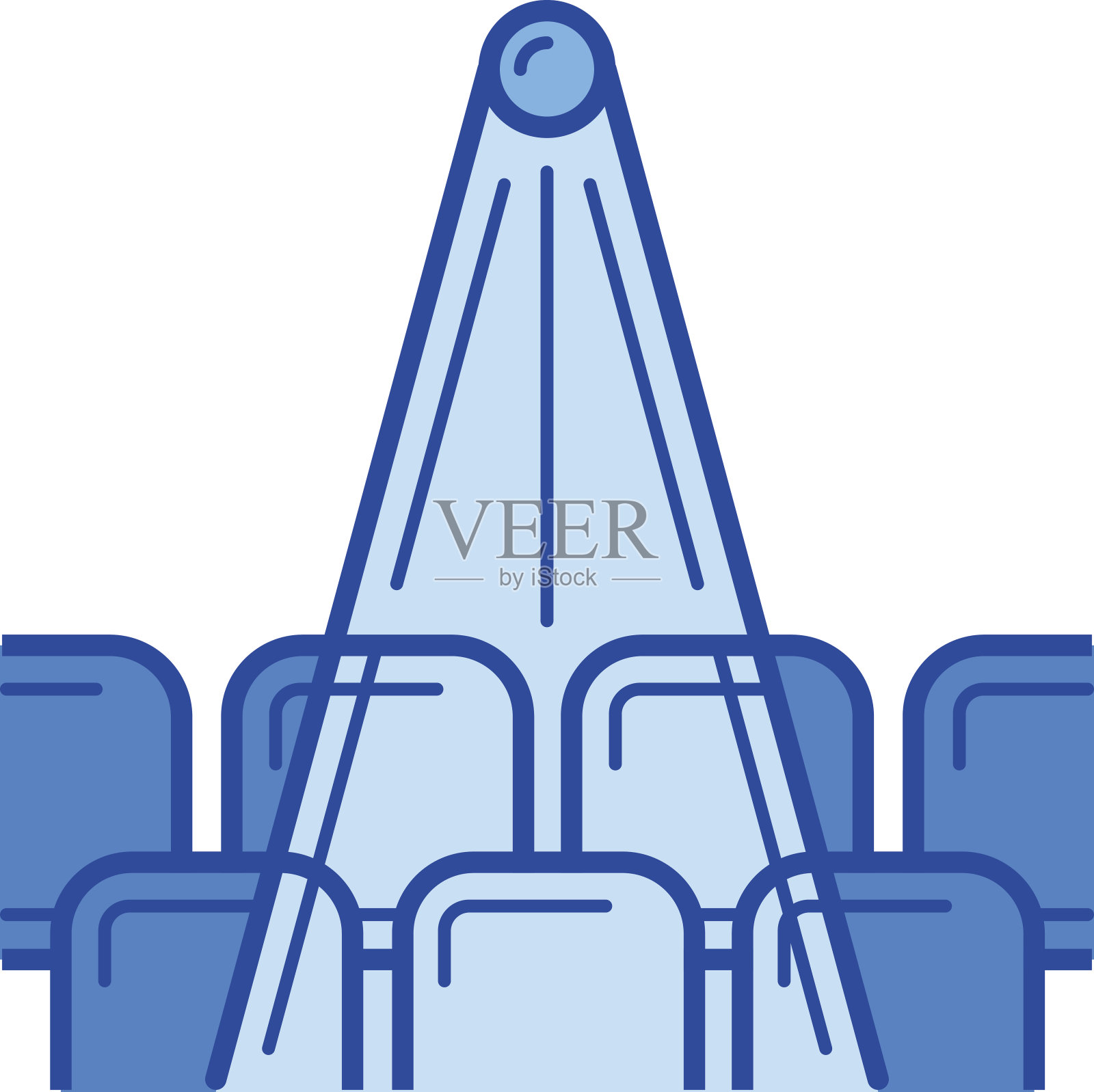 电影院厅线图标插画图片素材