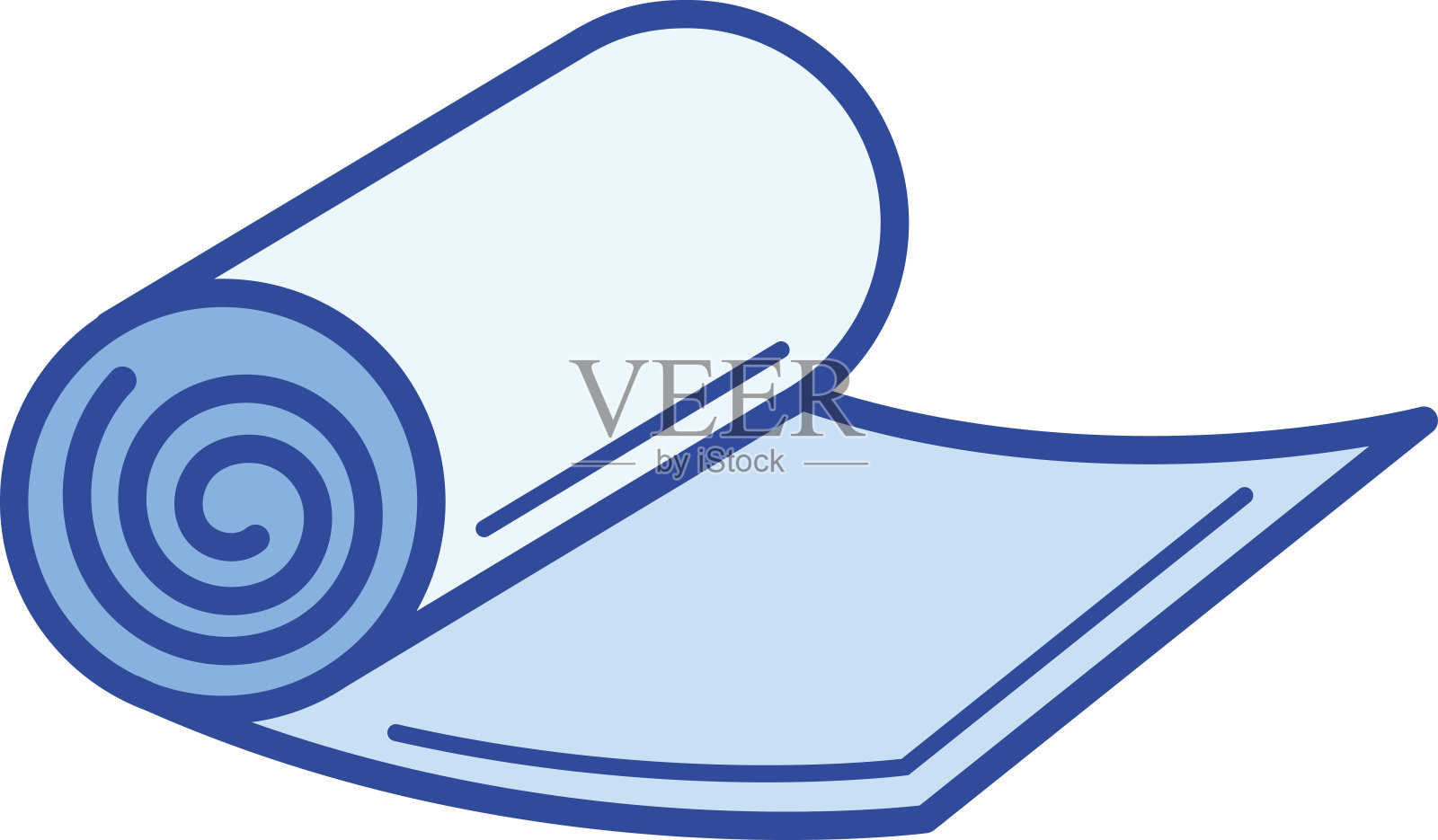 瑜伽垫线条图标插画图片素材