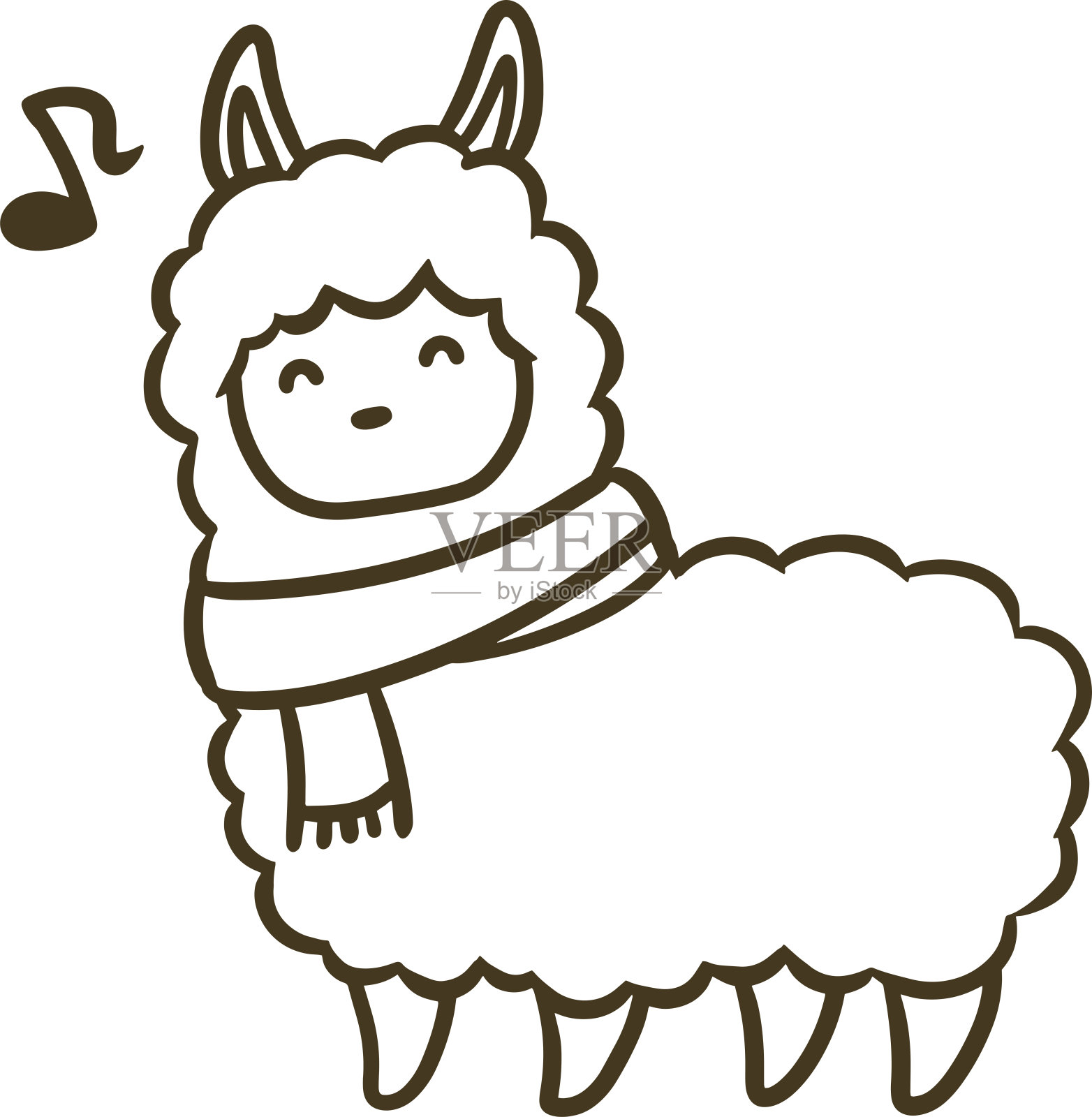 羊驼矢量图插画图片素材