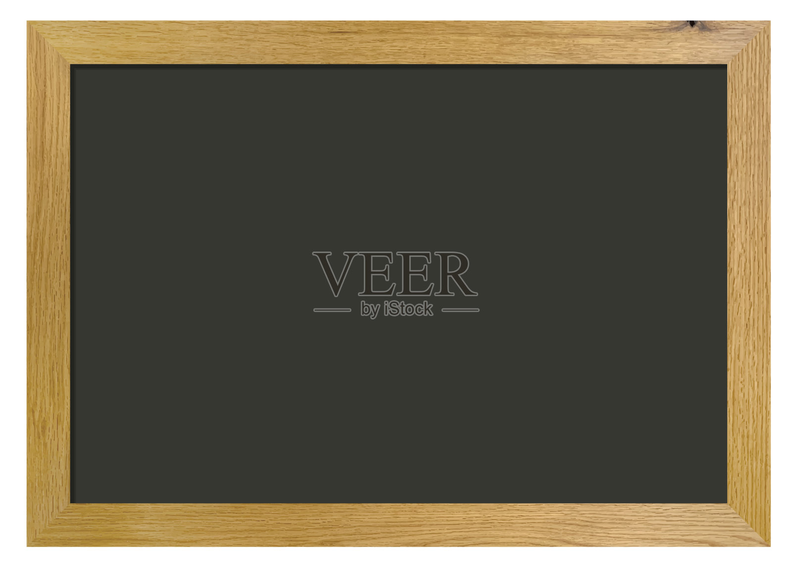 黑板上木框架插画图片素材