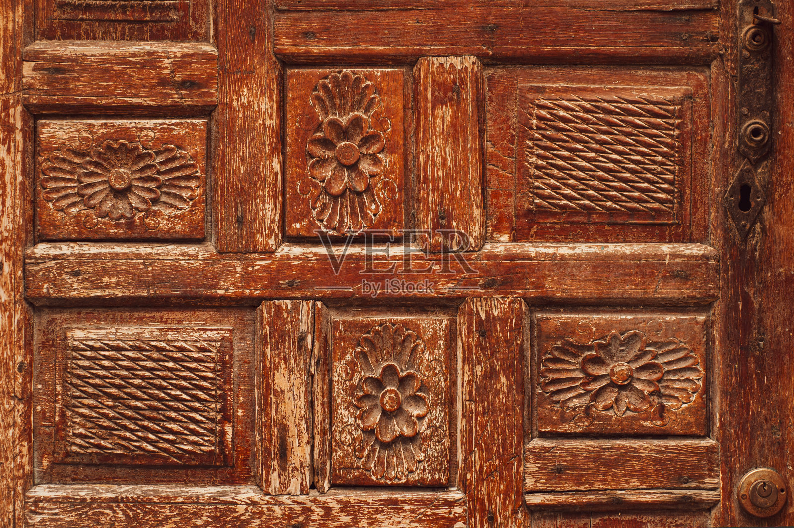 古董木门的碎片。土耳其的街道。背景照片。照片摄影图片