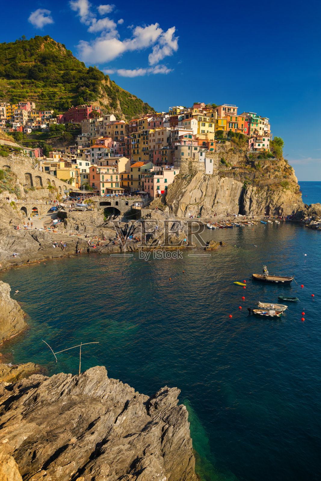 马纳罗拉村照片摄影图片