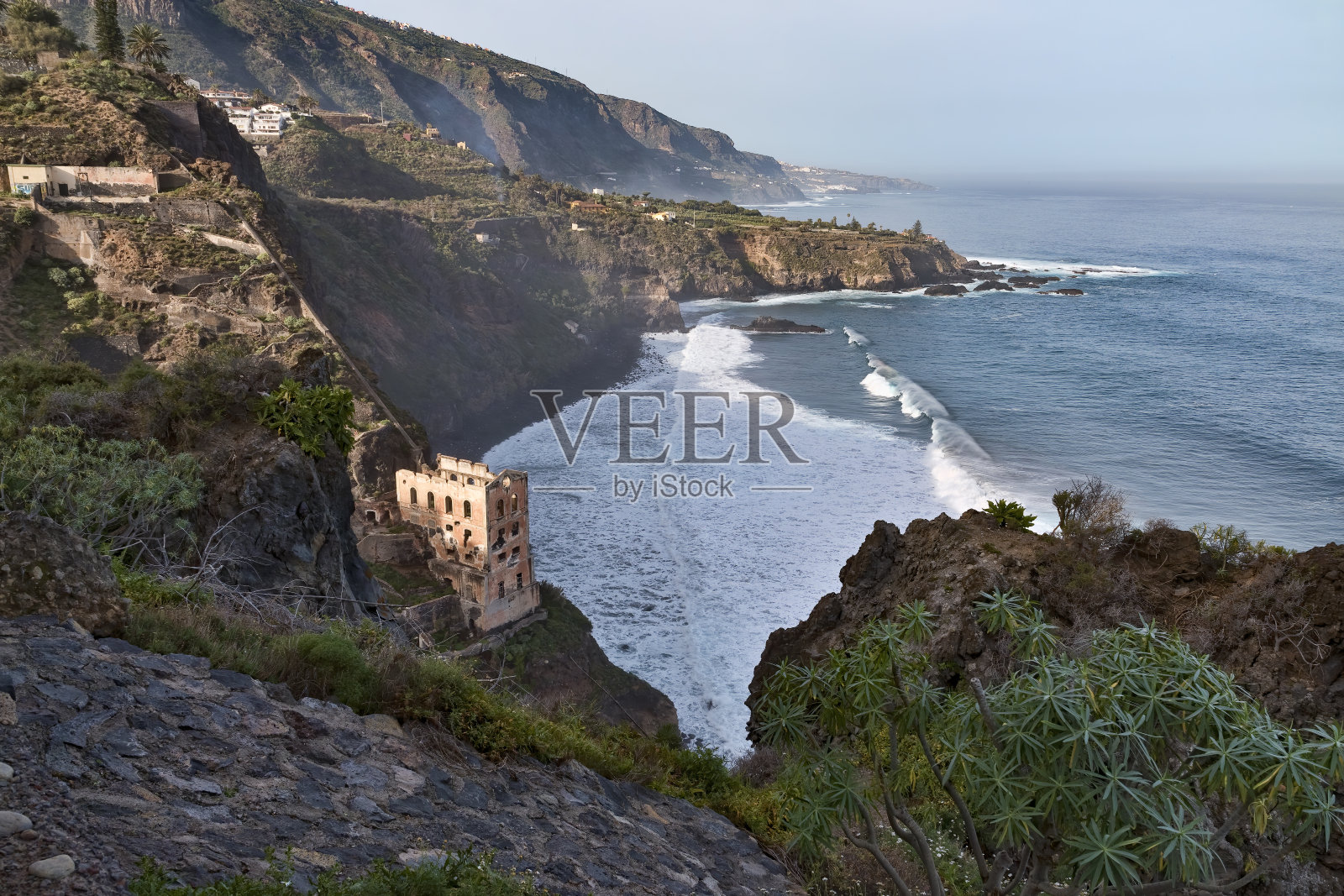 海岸废墟照片摄影图片