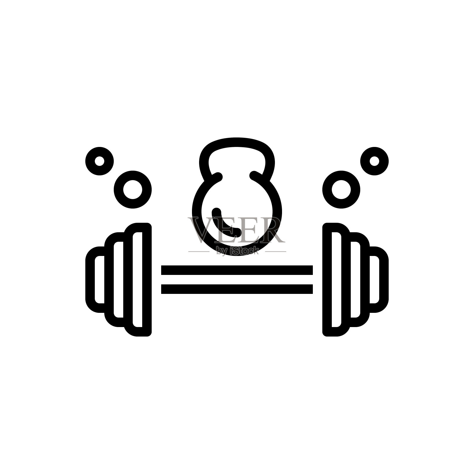 杠铃健身插画图片素材