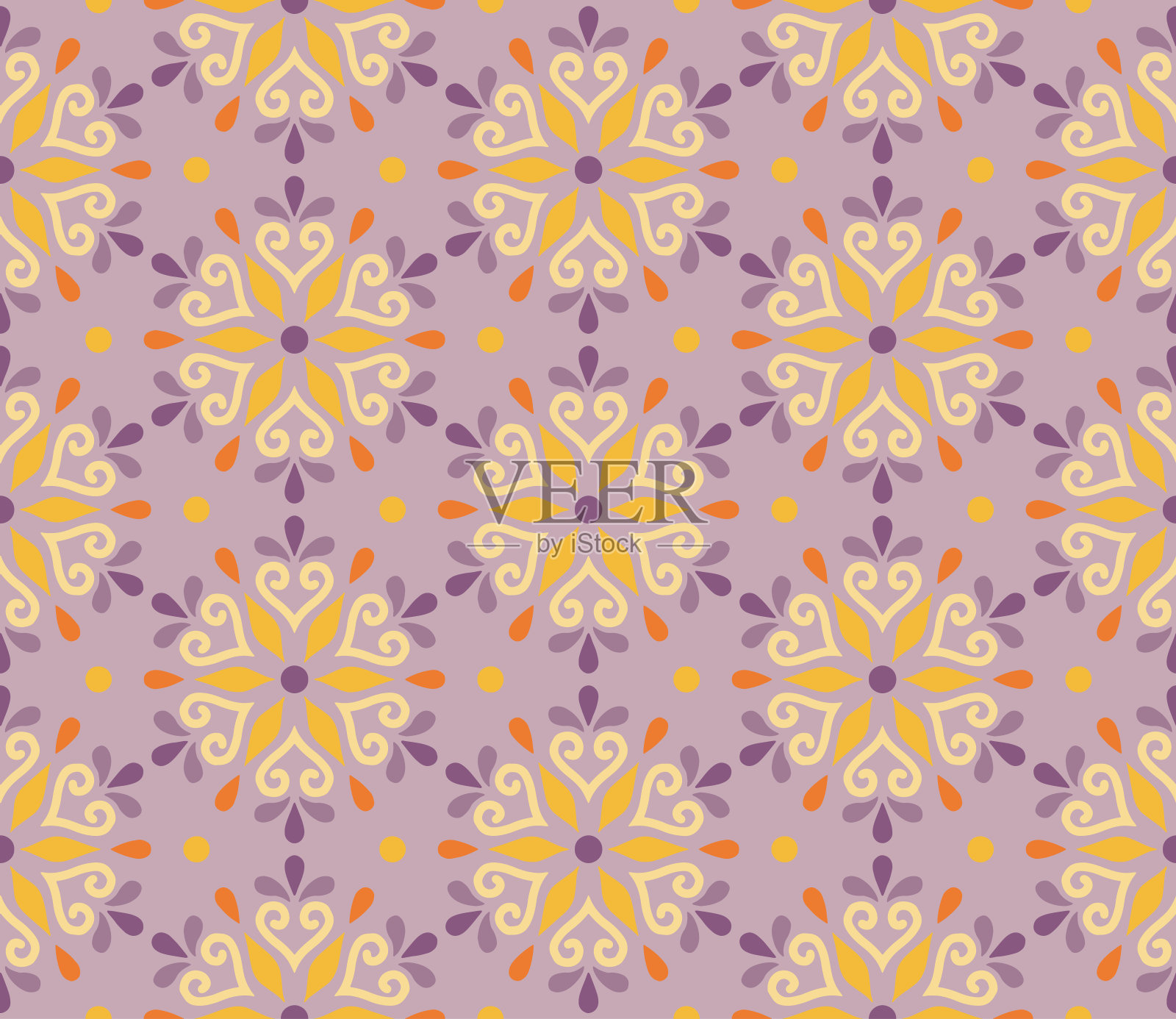 抽象图案无缝彩色涂鸦素描插画图片素材