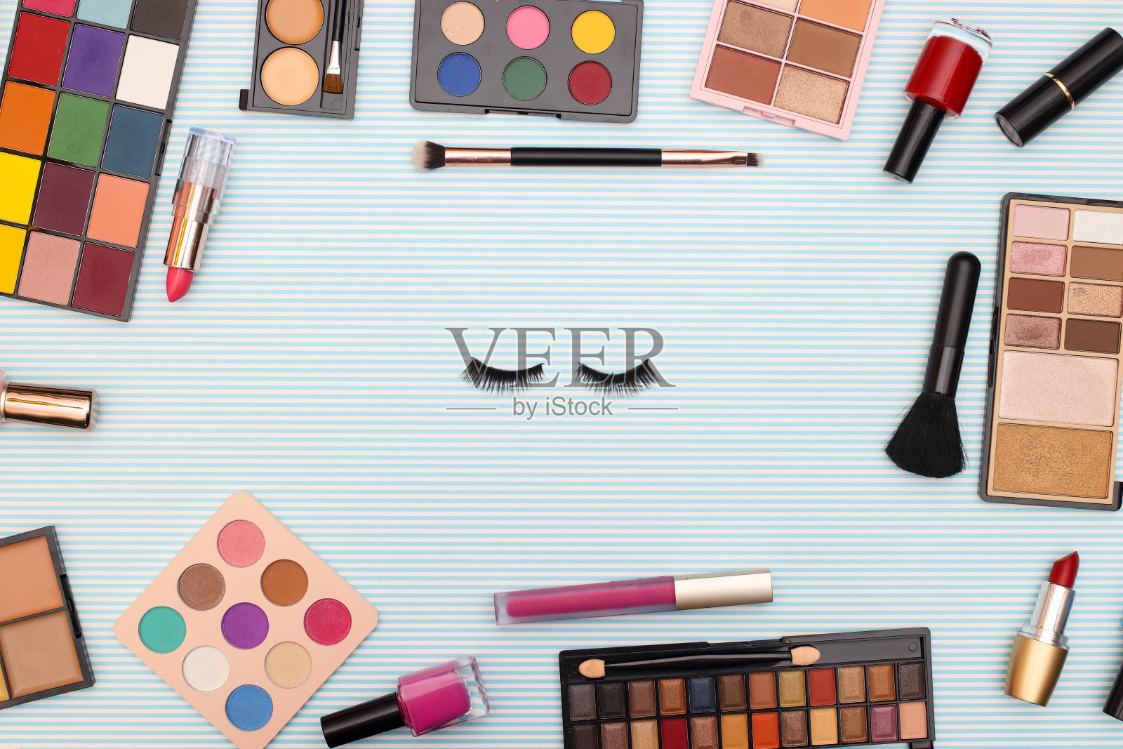 睫毛周围的化妆品照片摄影图片