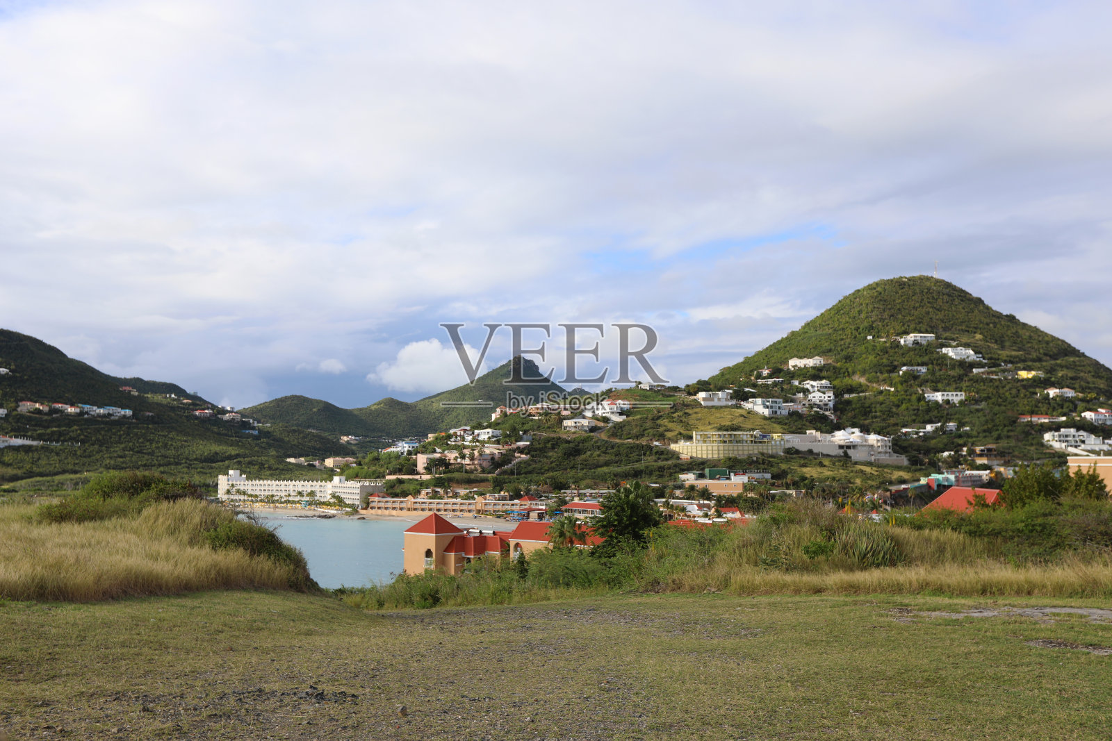 荷兰加勒比海圣马丁湾的美丽景色照片摄影图片