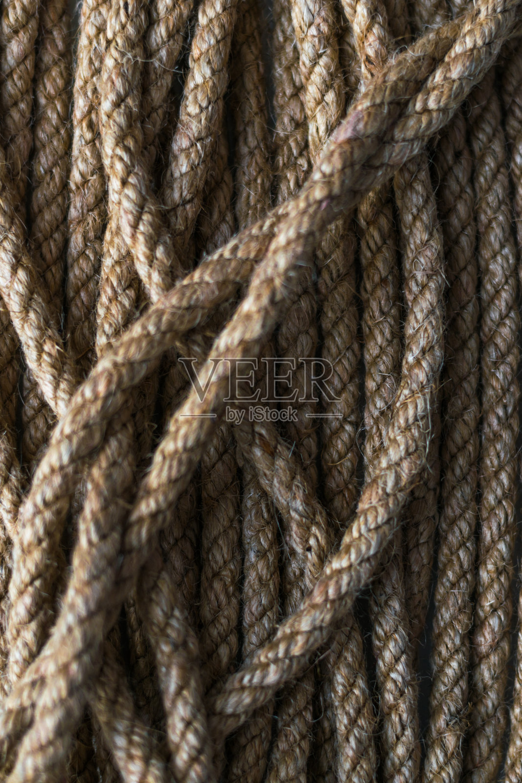 天然环保线灰棕色羊毛绳船缠绕纹理背景照片摄影图片
