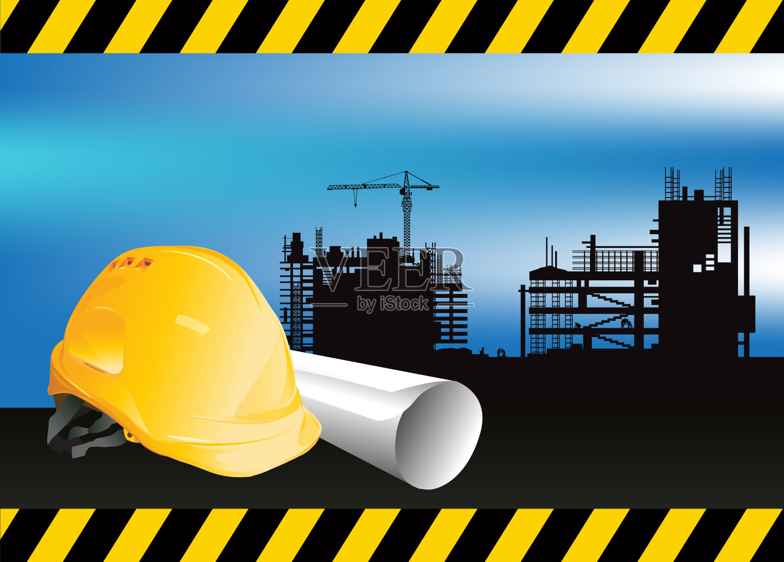 施工现场插画图片素材